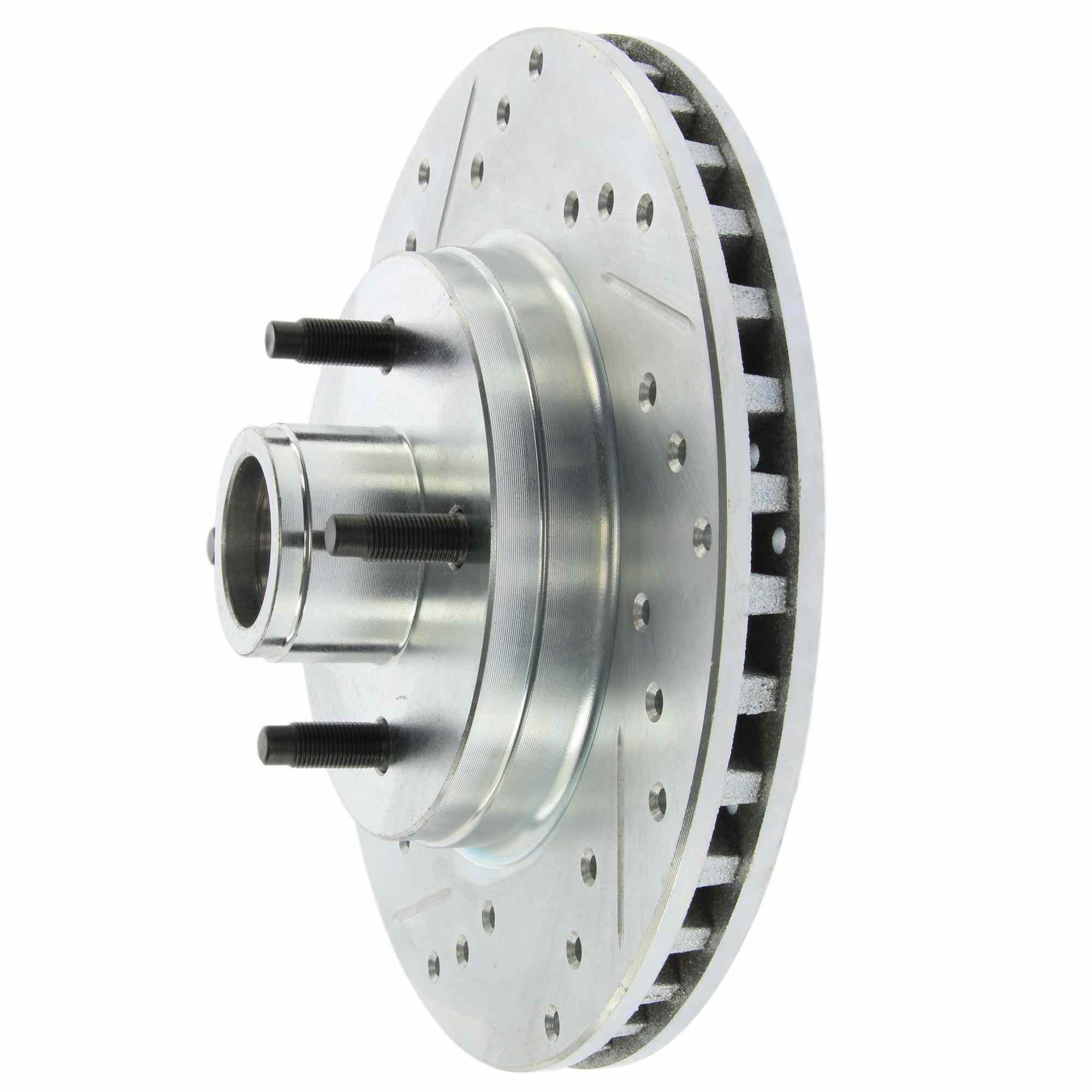 StopTech Select Sport Drilled And Slotted Brake Rotor; Front Right