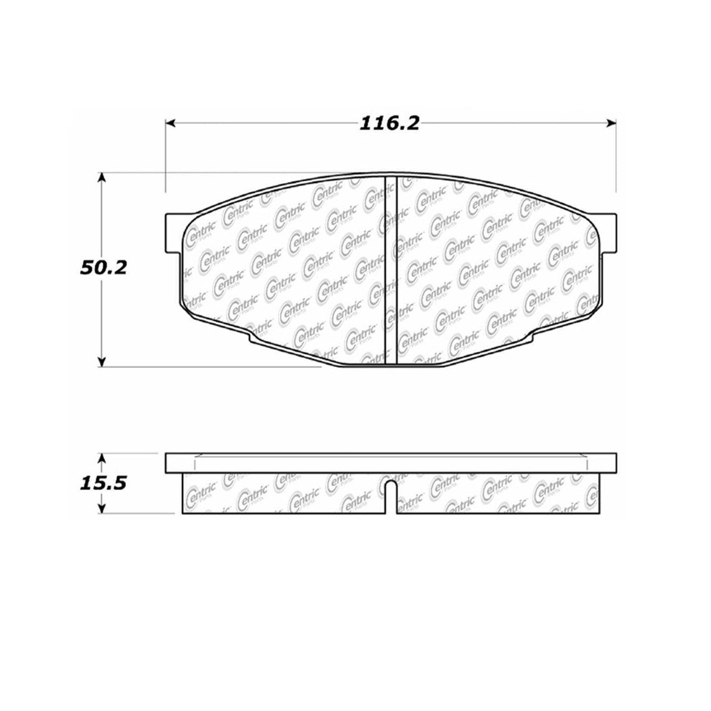 Centric Parts Premium Semi-Metallic Brake Pads with Shims and Hardware 300.02070