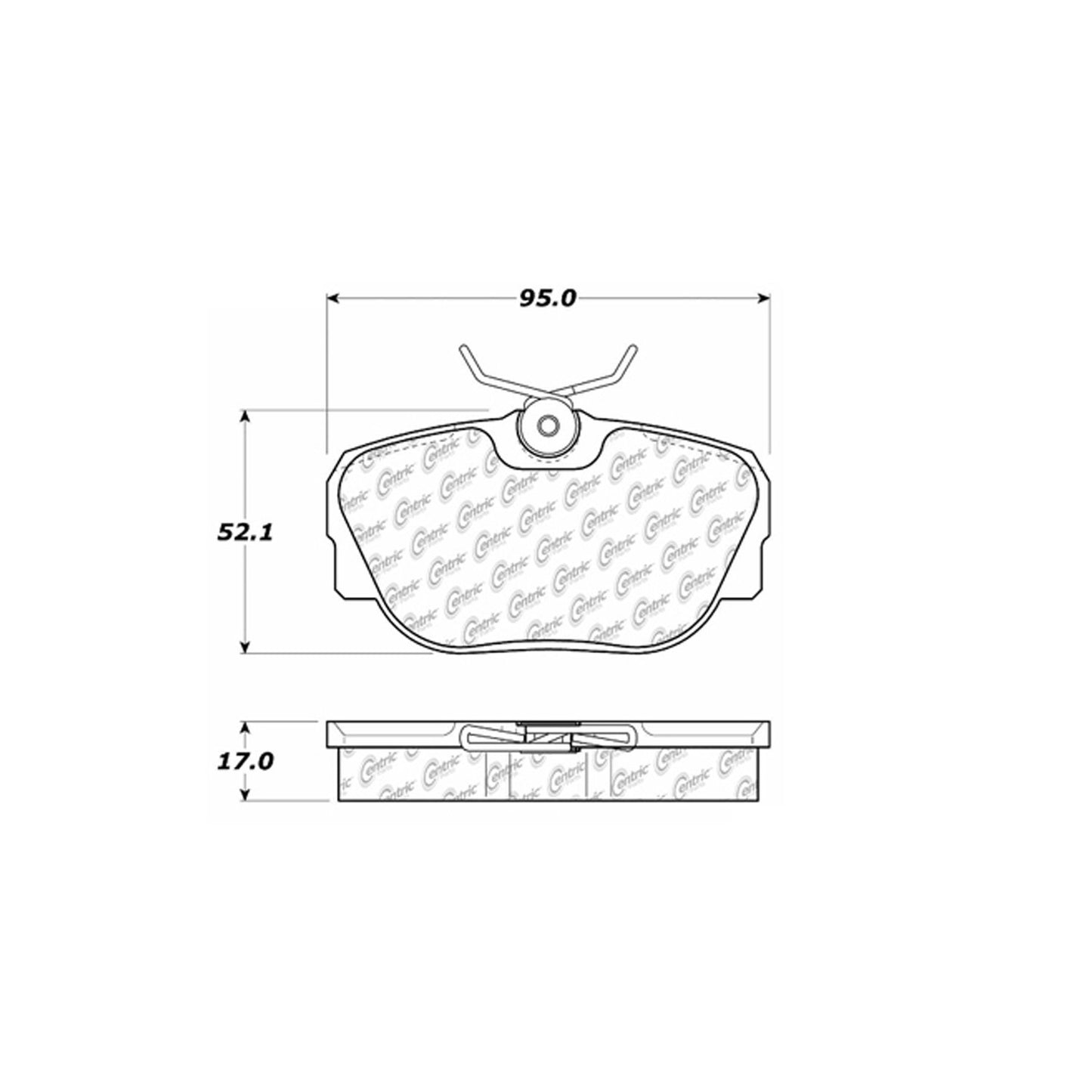 Centric Parts Disc Brake Pad Set Premium Semi-Metallic with Shims for 1984-1993 BMW 318i/325 Series