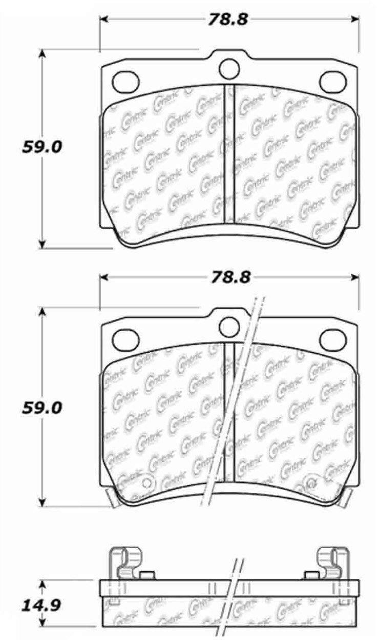Stoptech Centric Centric Premium Brake Pads 300.07330