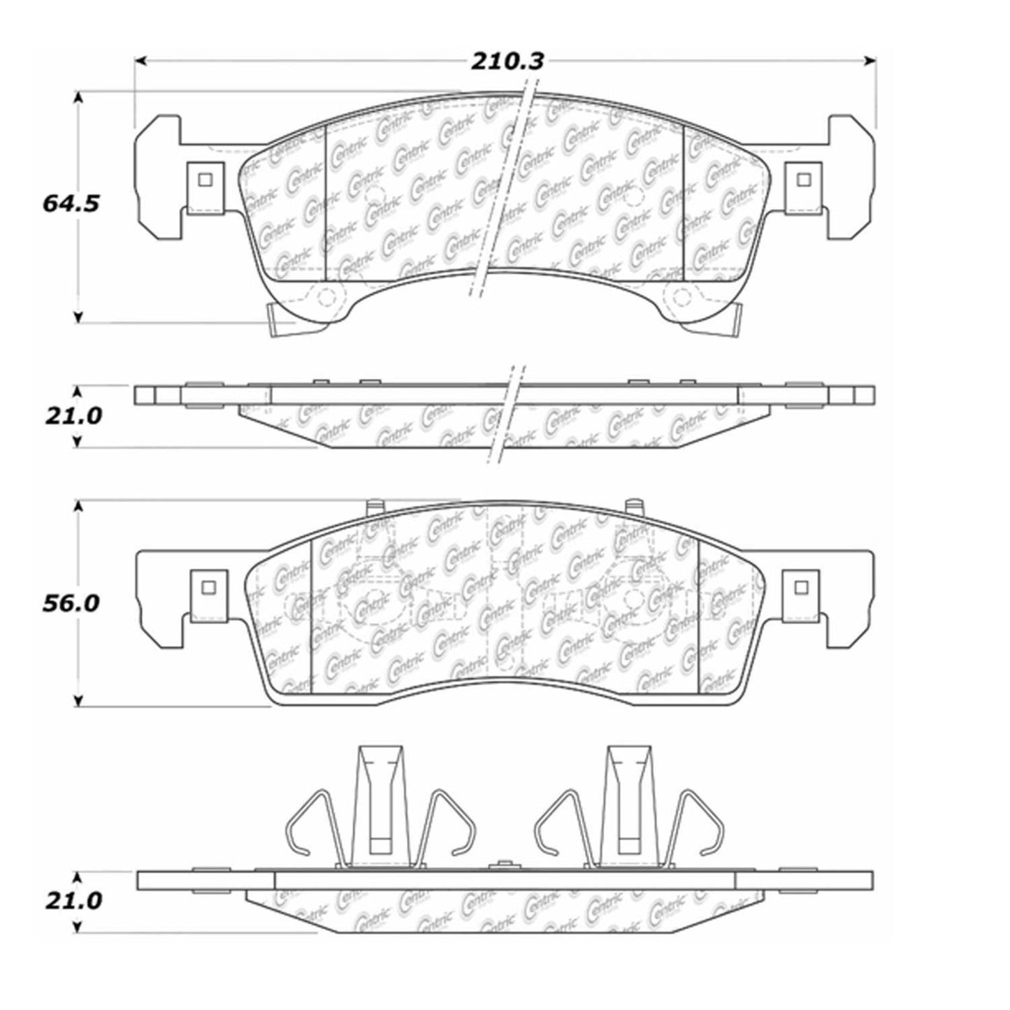 Stoptech Centric Centric Premium Brake Pads 300.09340