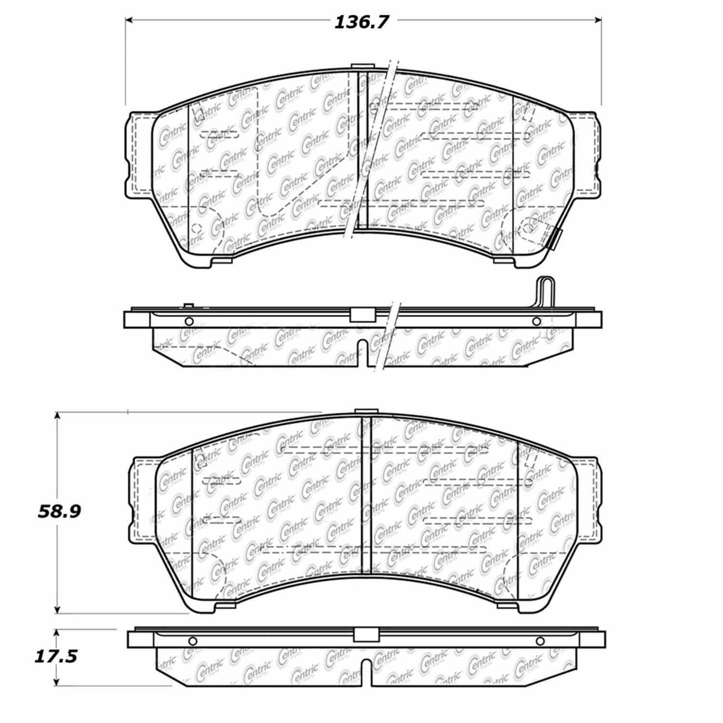 Centric Parts Disc Brake Pad Set 300.11640