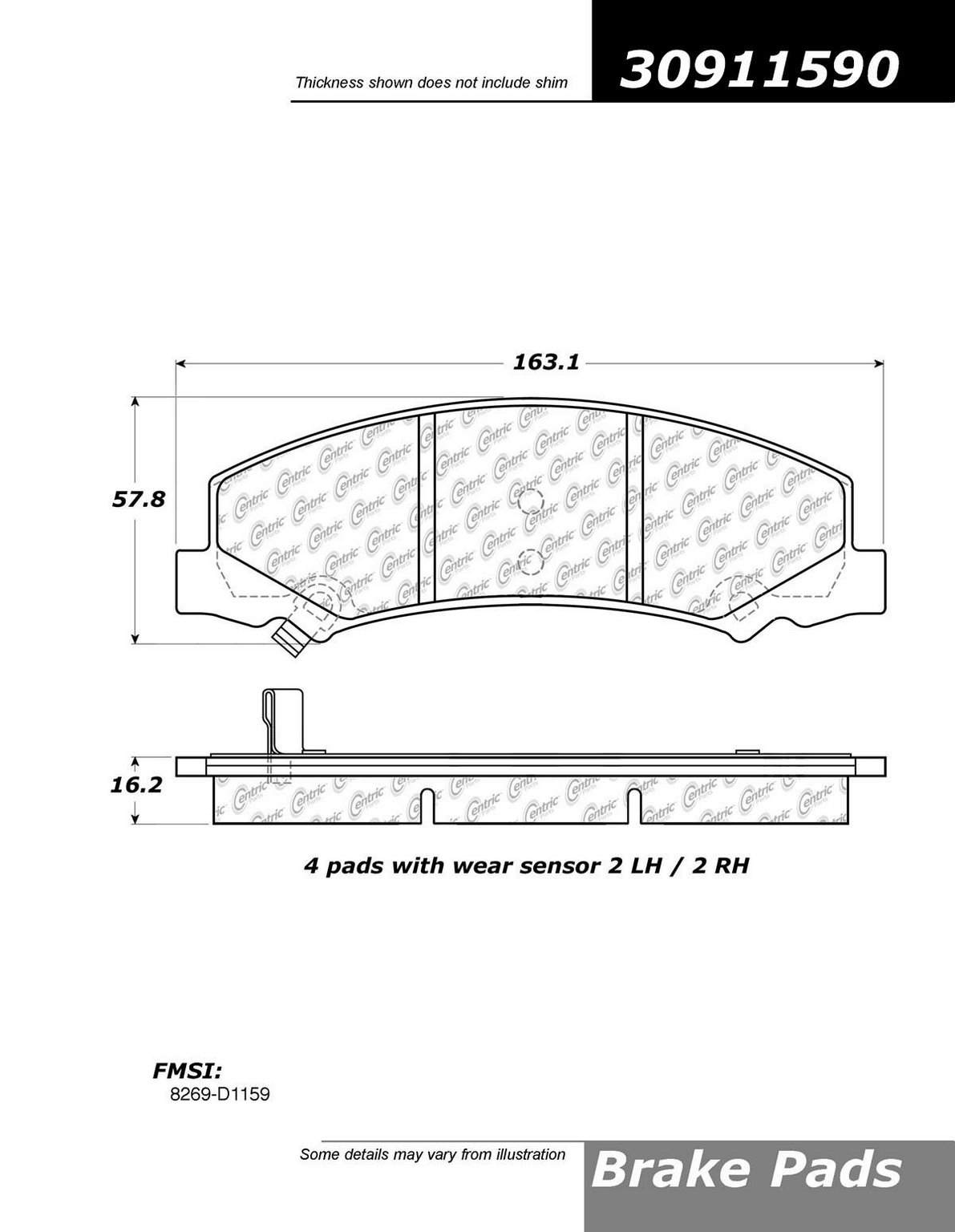 StopTech Sport Brake Pads With Shims And Hardware