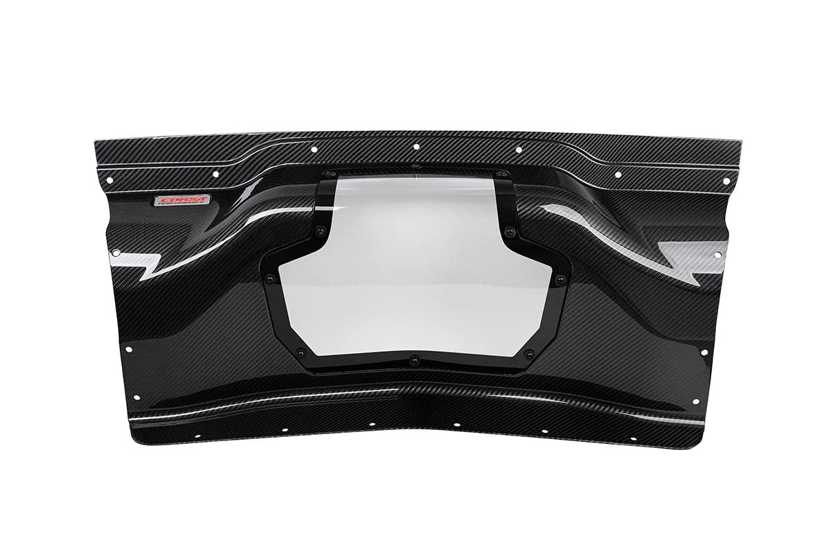 CORSA Performance Corsa 2020+ Chevrolet Corvette C8/Z06 Carbon Fiber Air Intake Trunk Panel with Polycarbonate Window 44009