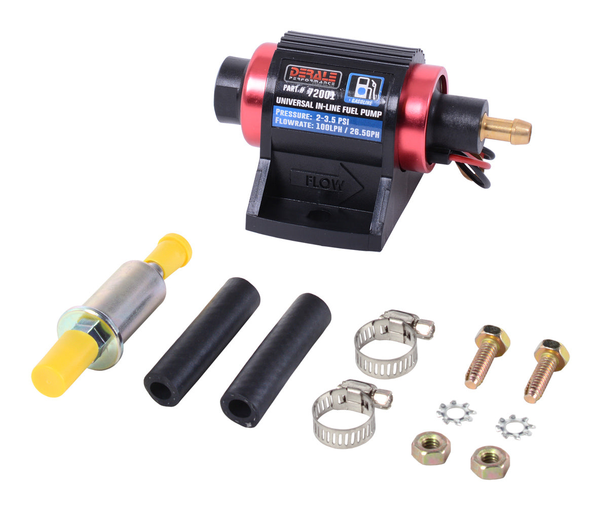 Derale In-Line Fuel Pump 100LPH Gasoline Fuel Pumps, Regulators and Components Fuel Pumps main image