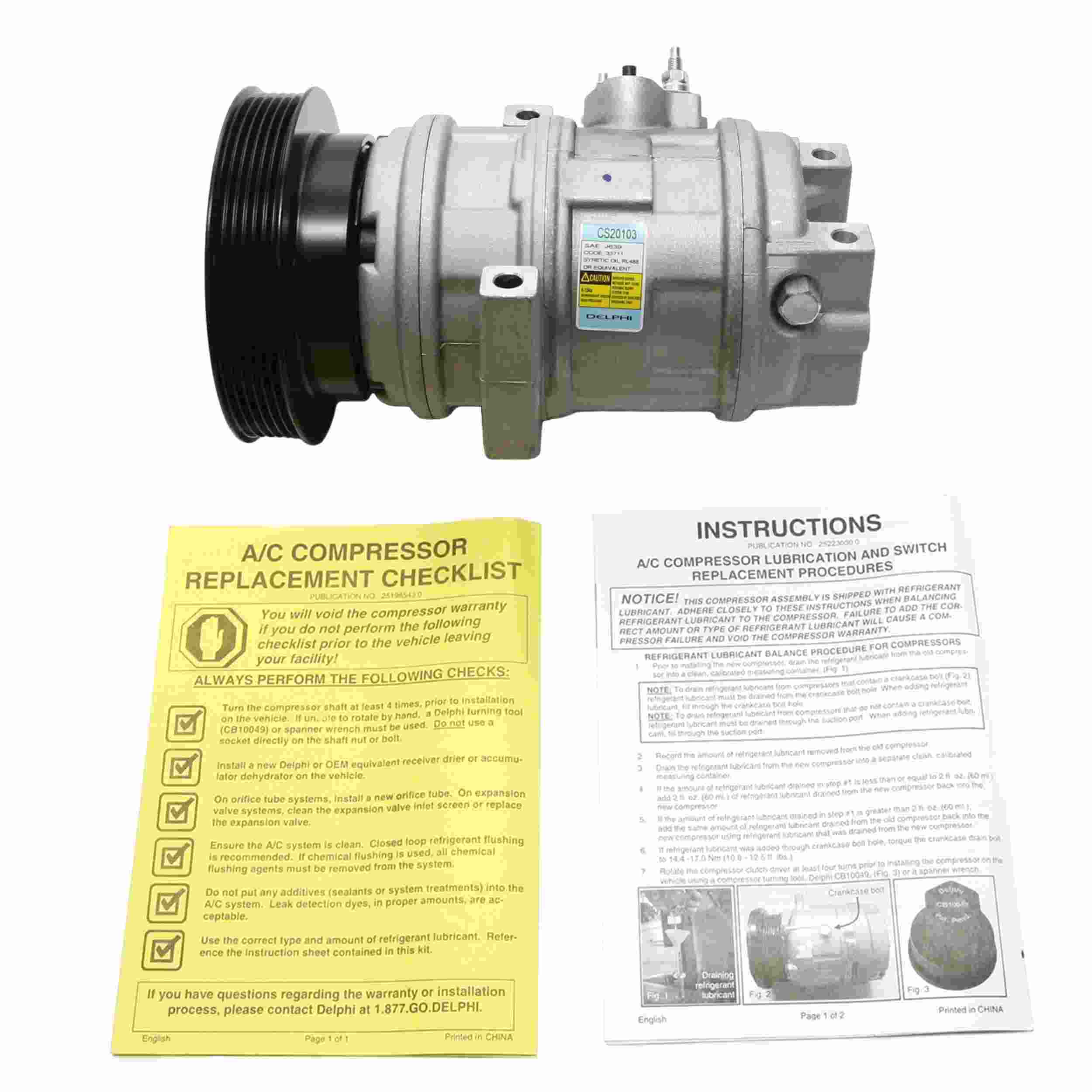 Delphi A/C Compressor CS20103