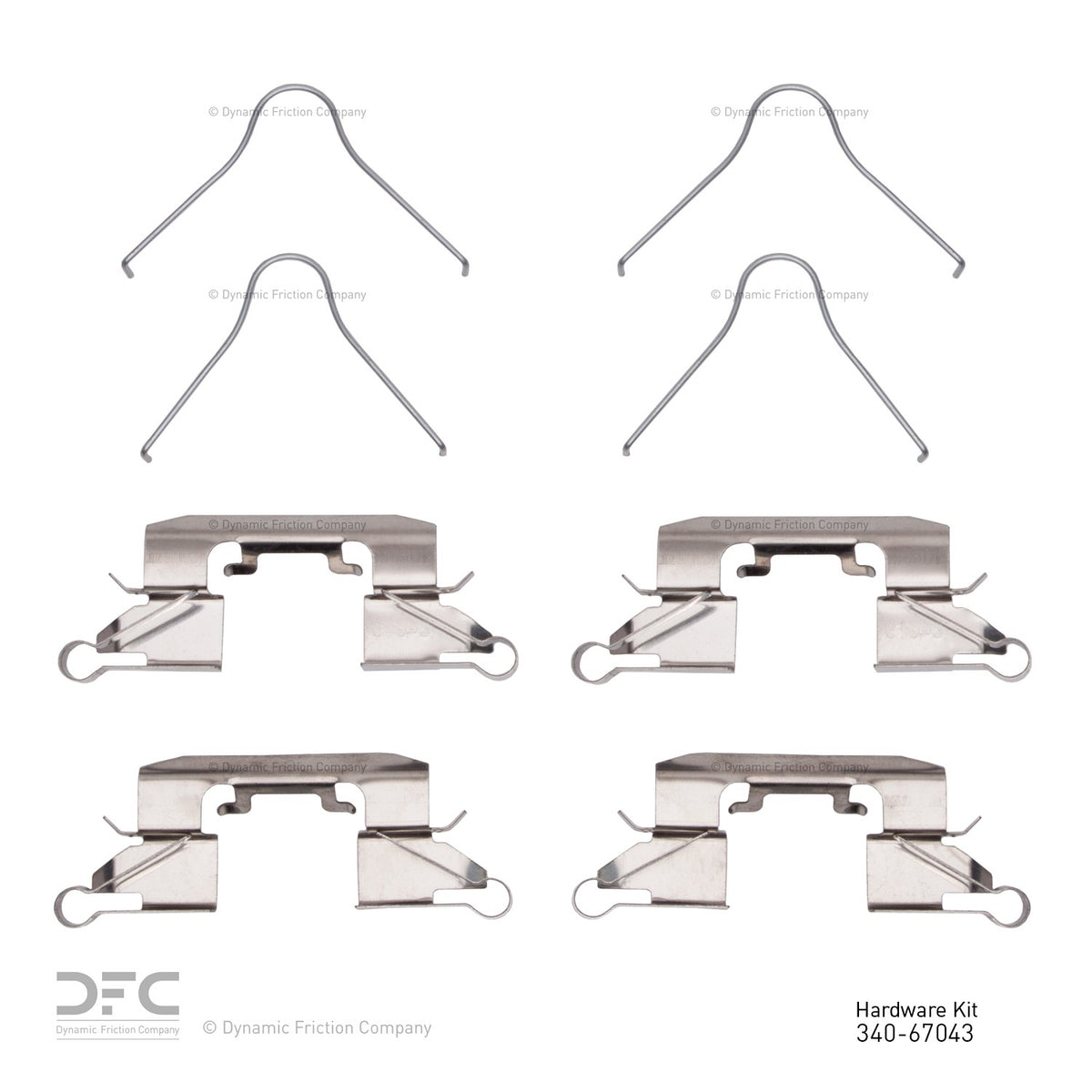 Dynamic Friction Company Disc Brake Hardware Kit 340-67043