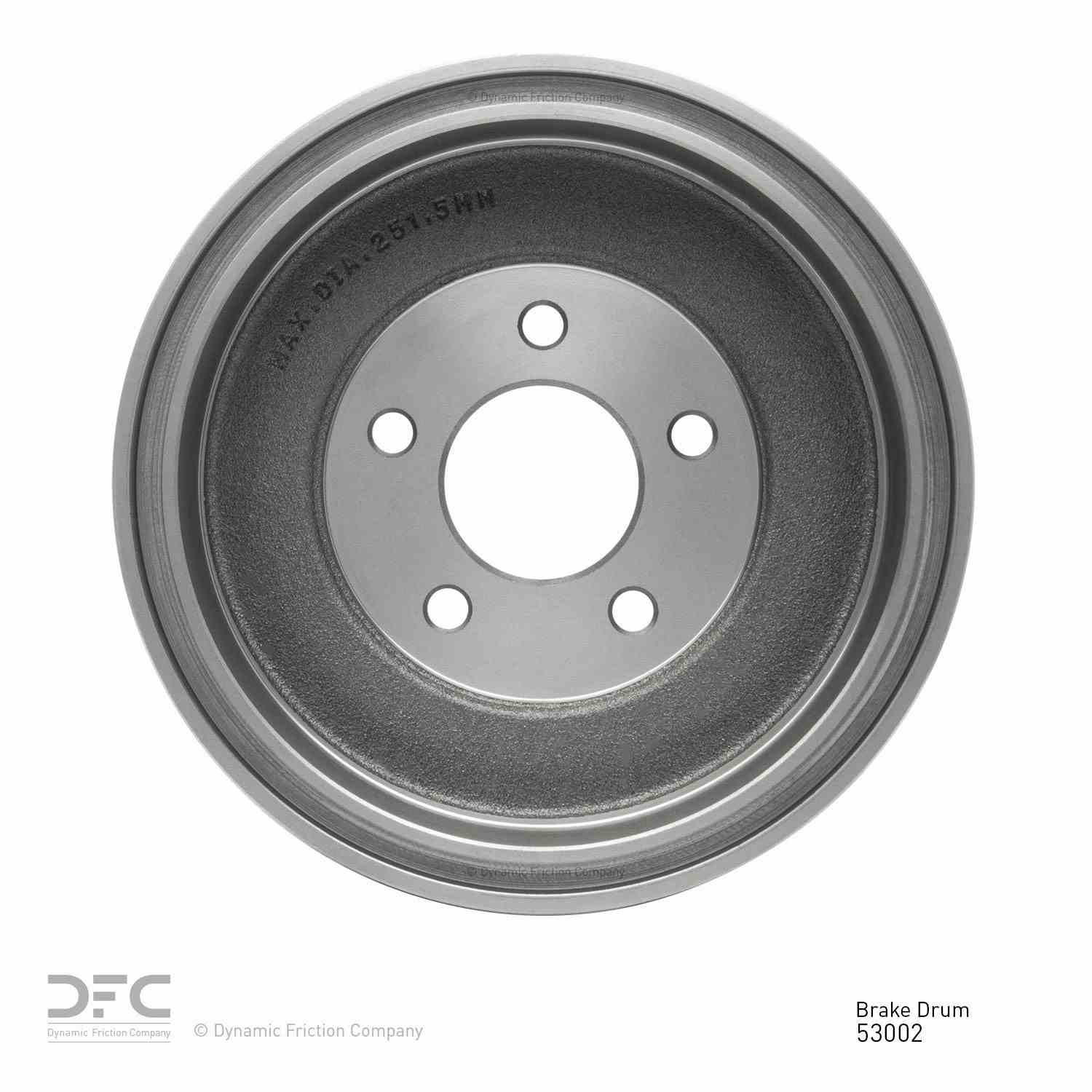 Dynamic Friction Company Brake Drum 365-53002