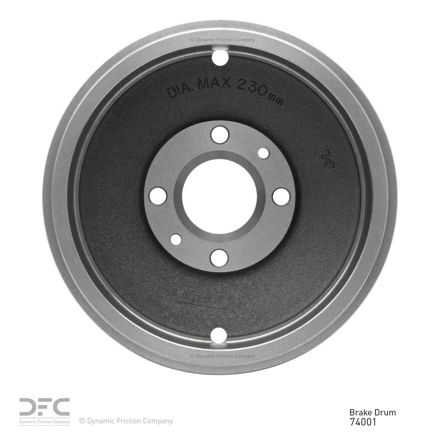 Dynamic Friction Company Brake Drum 365-74001