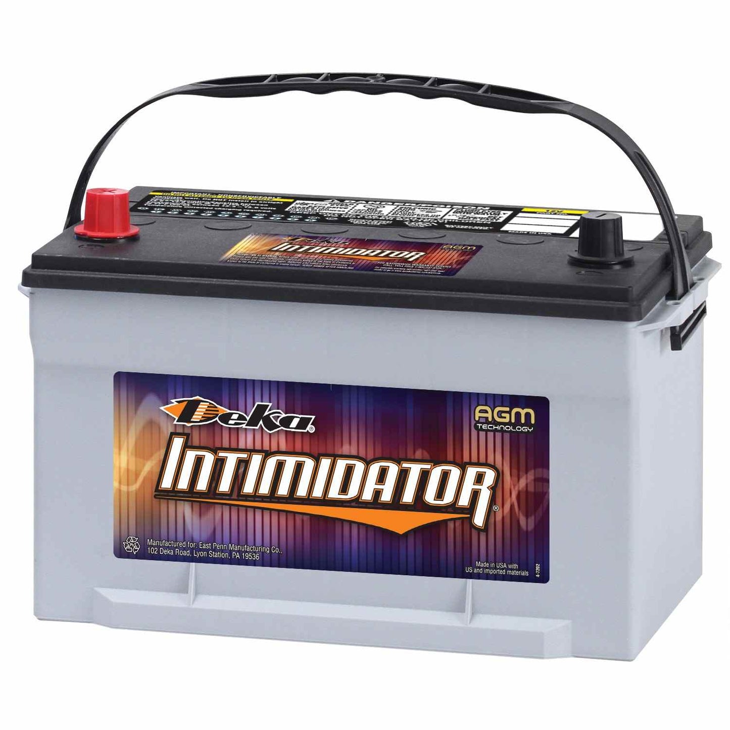 Deka Intimidator - AGM - Valve Regulated top view frsport 9A65