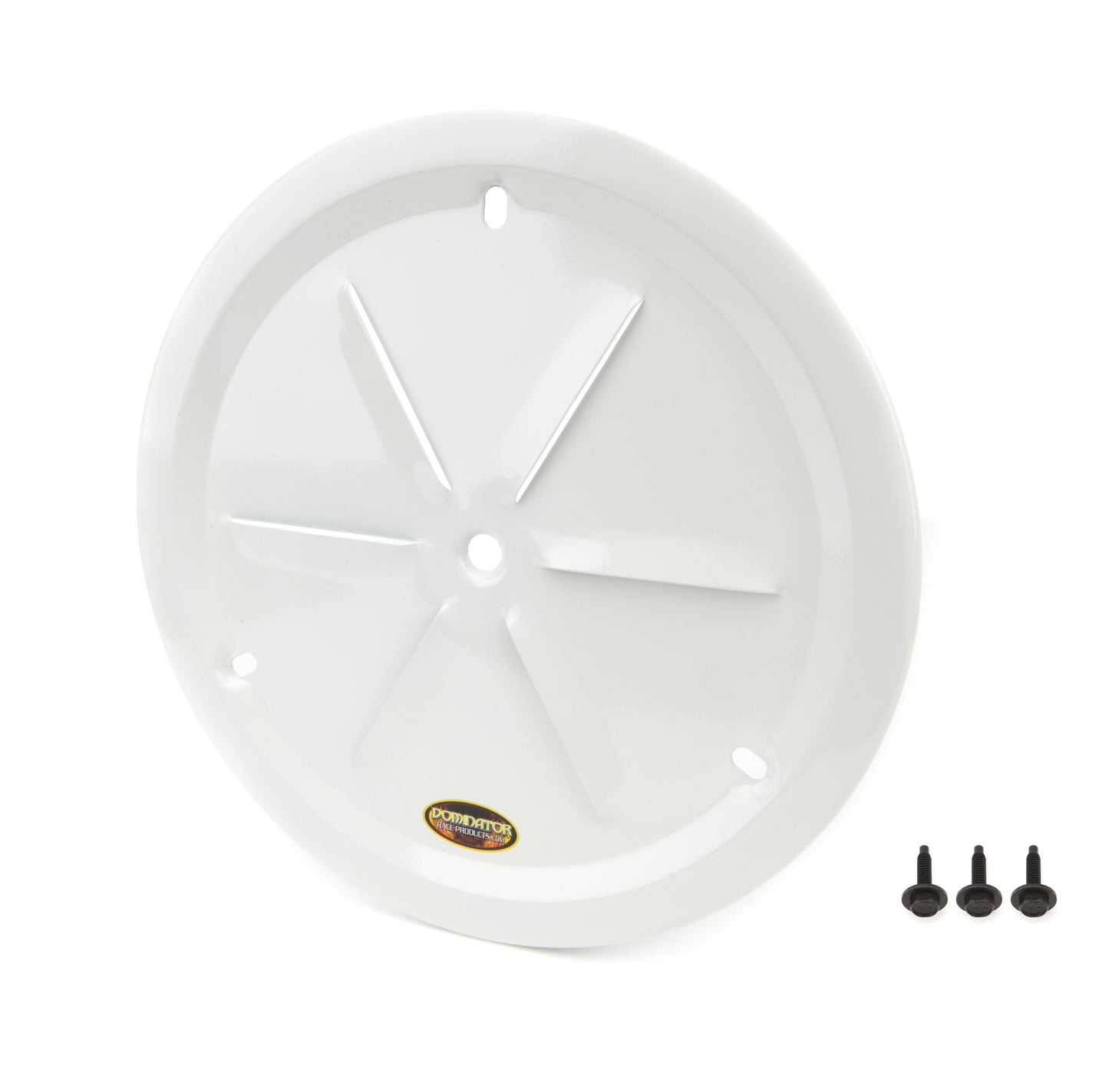 Dominator Racing Products Wheel Cover Louver Vent Alum Bolt 15in White Tire and Wheel Accessories Wheel Mud Covers and Components main image