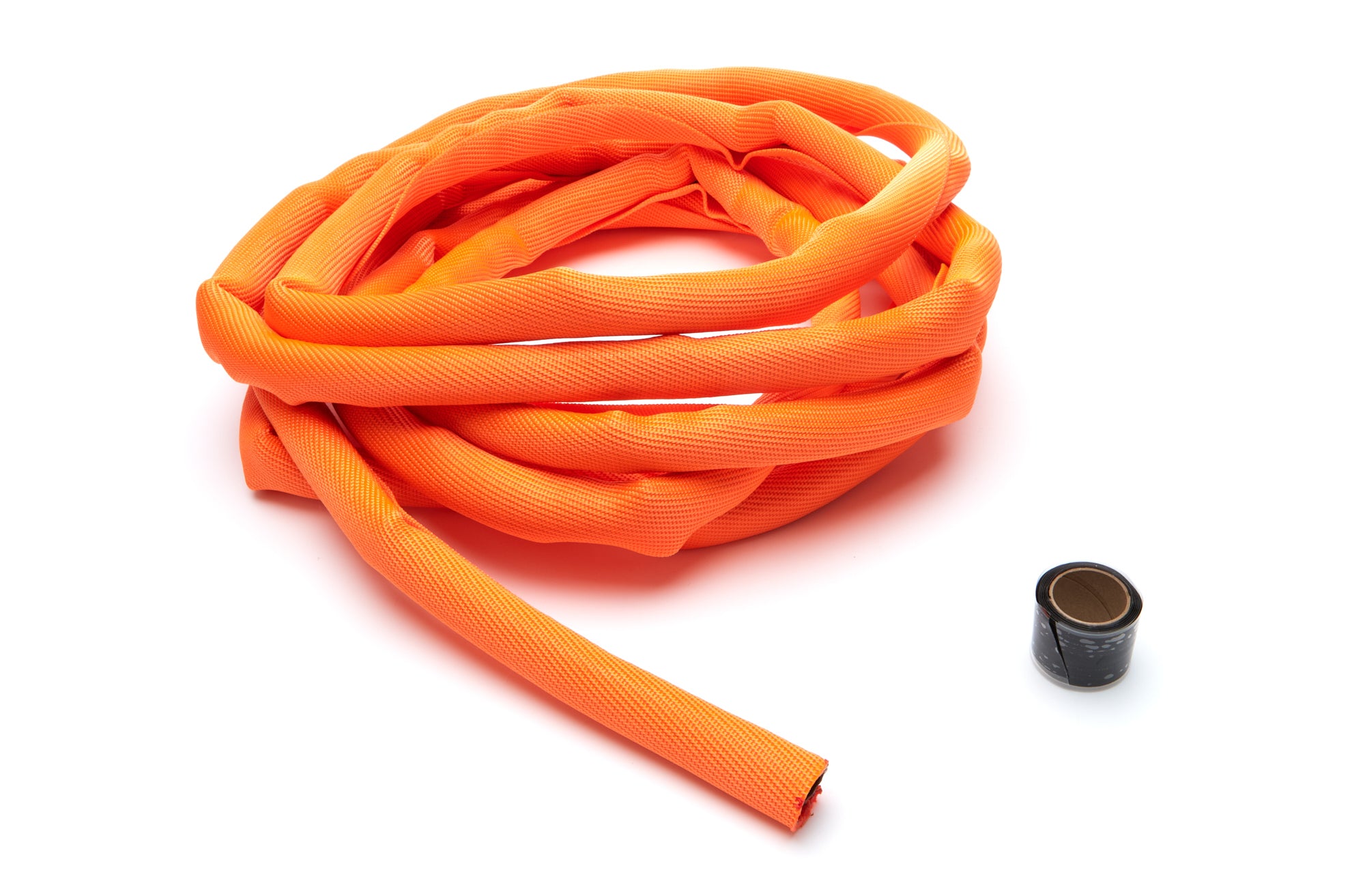 Design Engineering EV Charge Cord Cover Orange 3/4in to 1in Wiring Components Protective Wire Sleeve main image