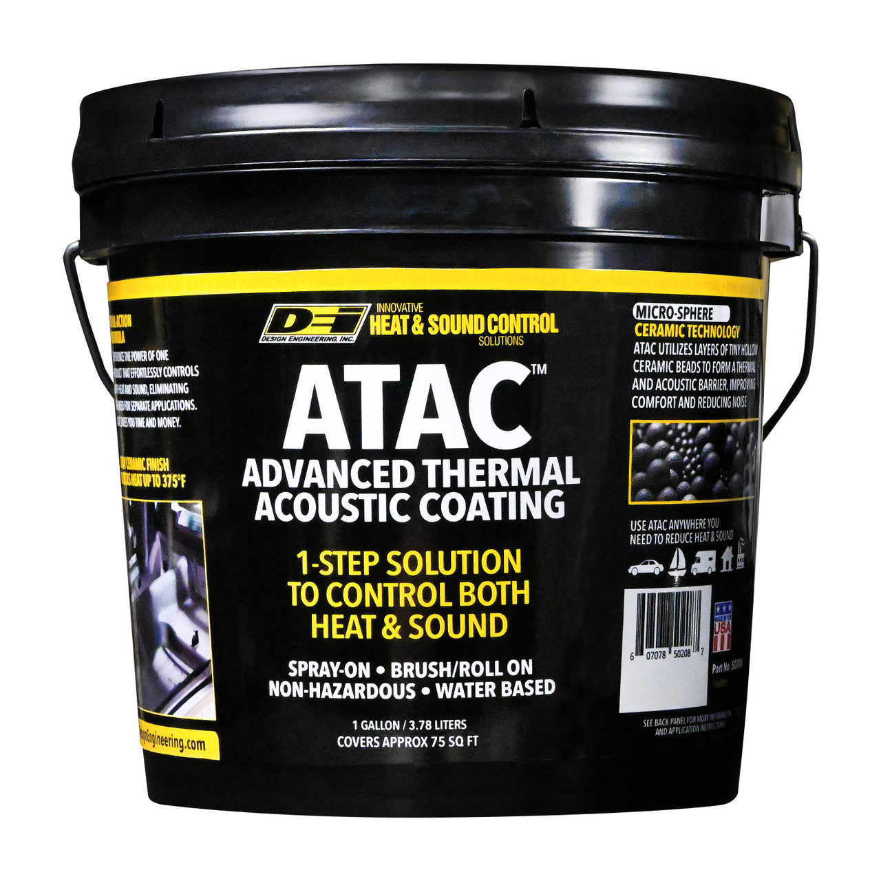 Design Engineering ATAC Thermal Acoustic Coating 1 Gallon Paints, Coatings and Markers Spray on Thermal/Accoustic Barriers main image