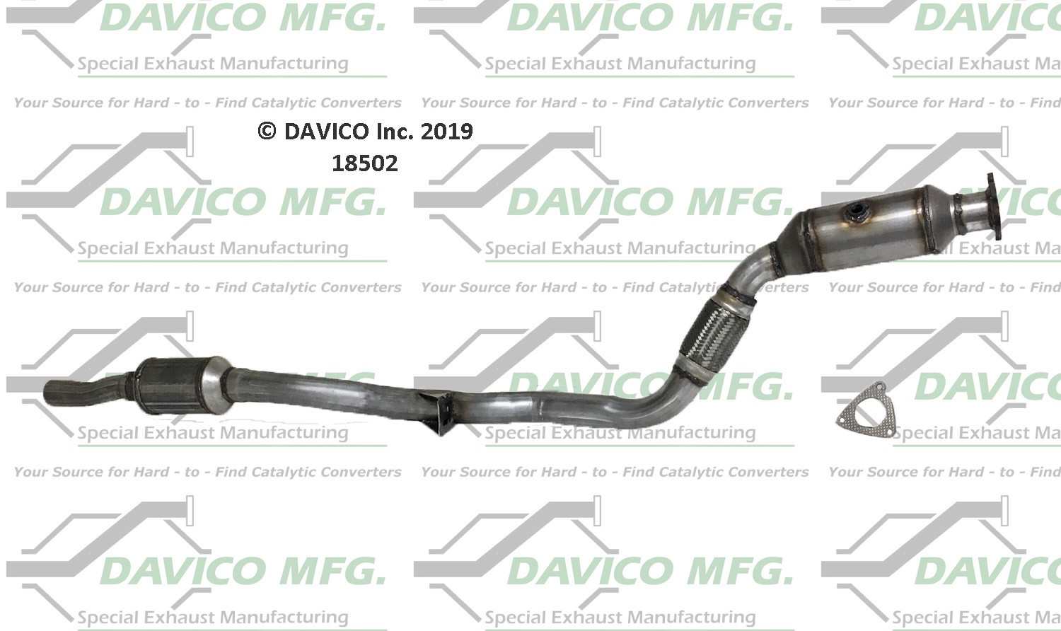 Davico Mfg Exact-Fit Catalytic Converter 18502
