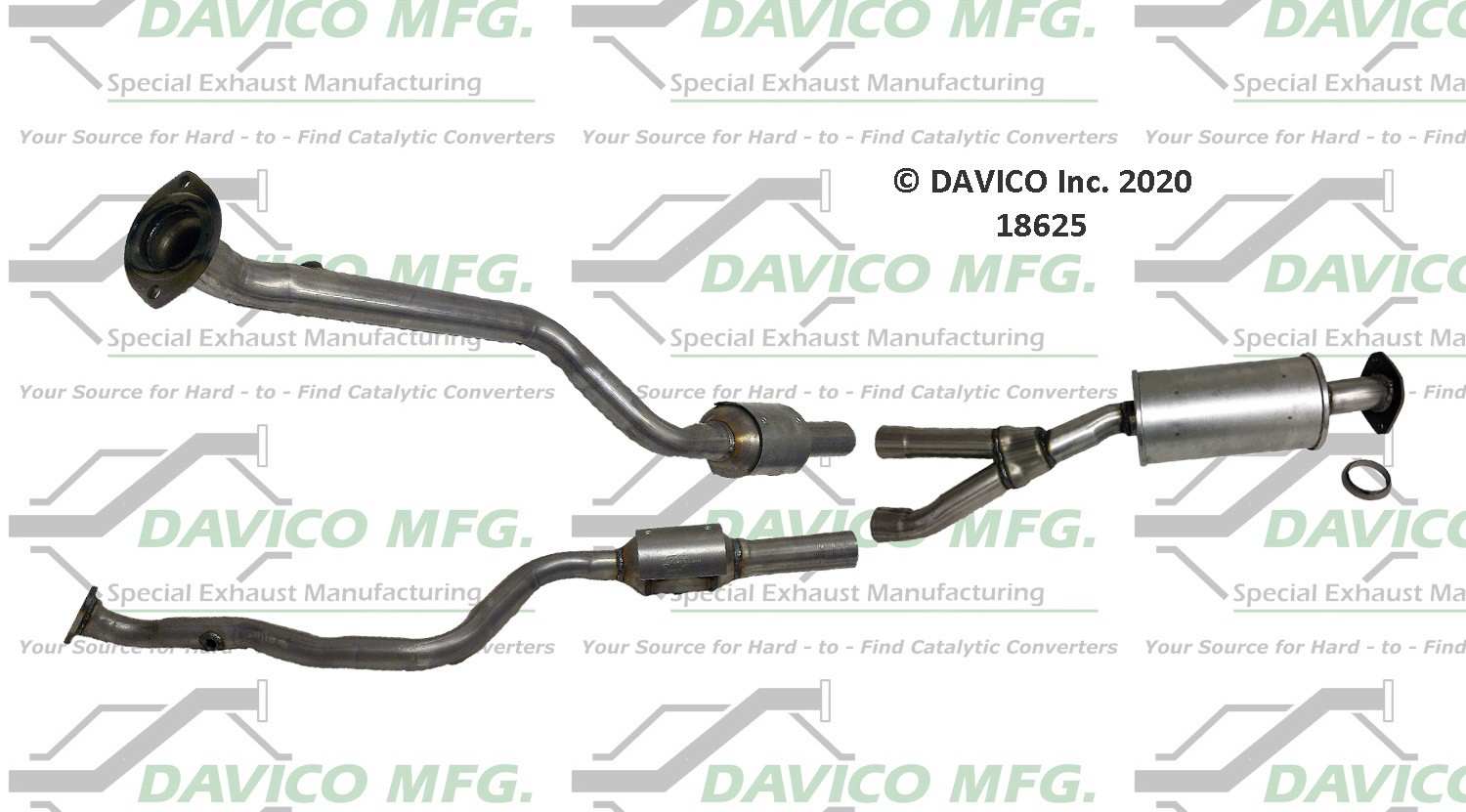 Davico Mfg Exact-Fit Catalytic Converter & Muffler 18625