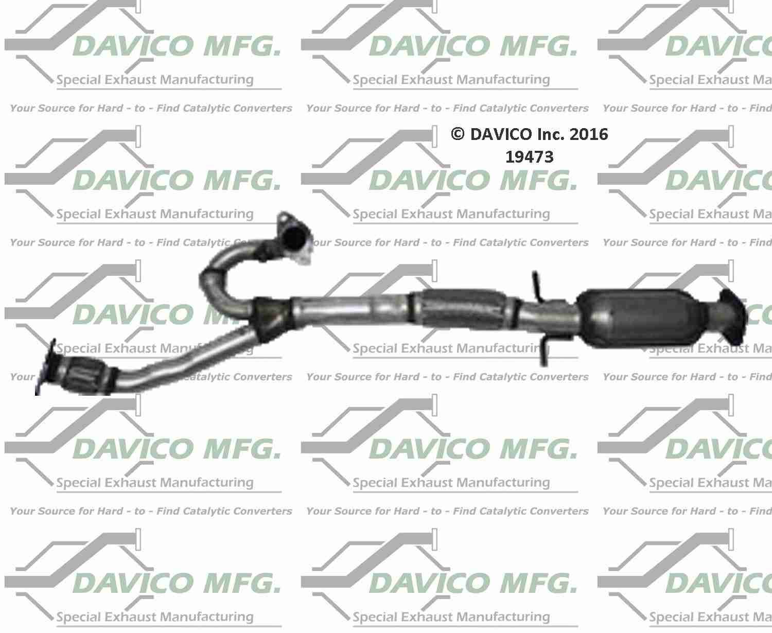 Davico Mfg Exact-Fit Catalytic Converter 19473