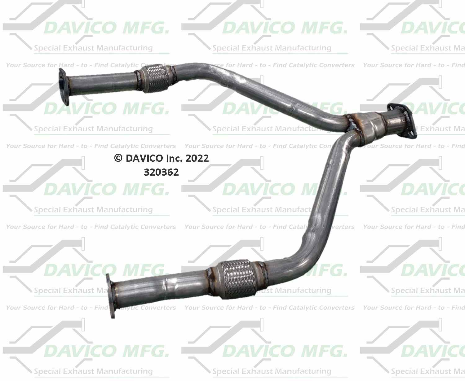 Davico Mfg Exact-Fit Exhaust Pipe 320362