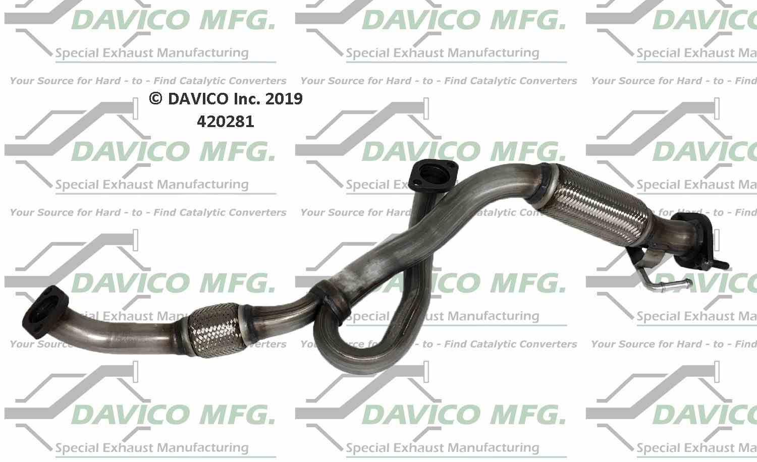 Davico Mfg Exact-Fit Exhaust Pipe 420281
