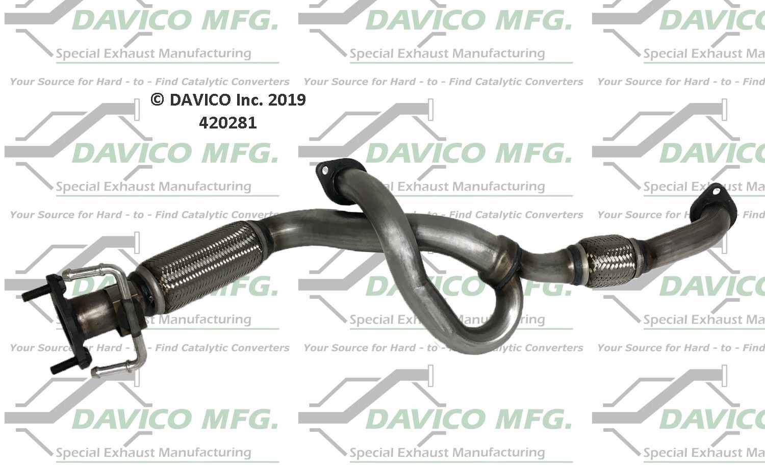 Davico Mfg Exact-Fit Exhaust Pipe 420281