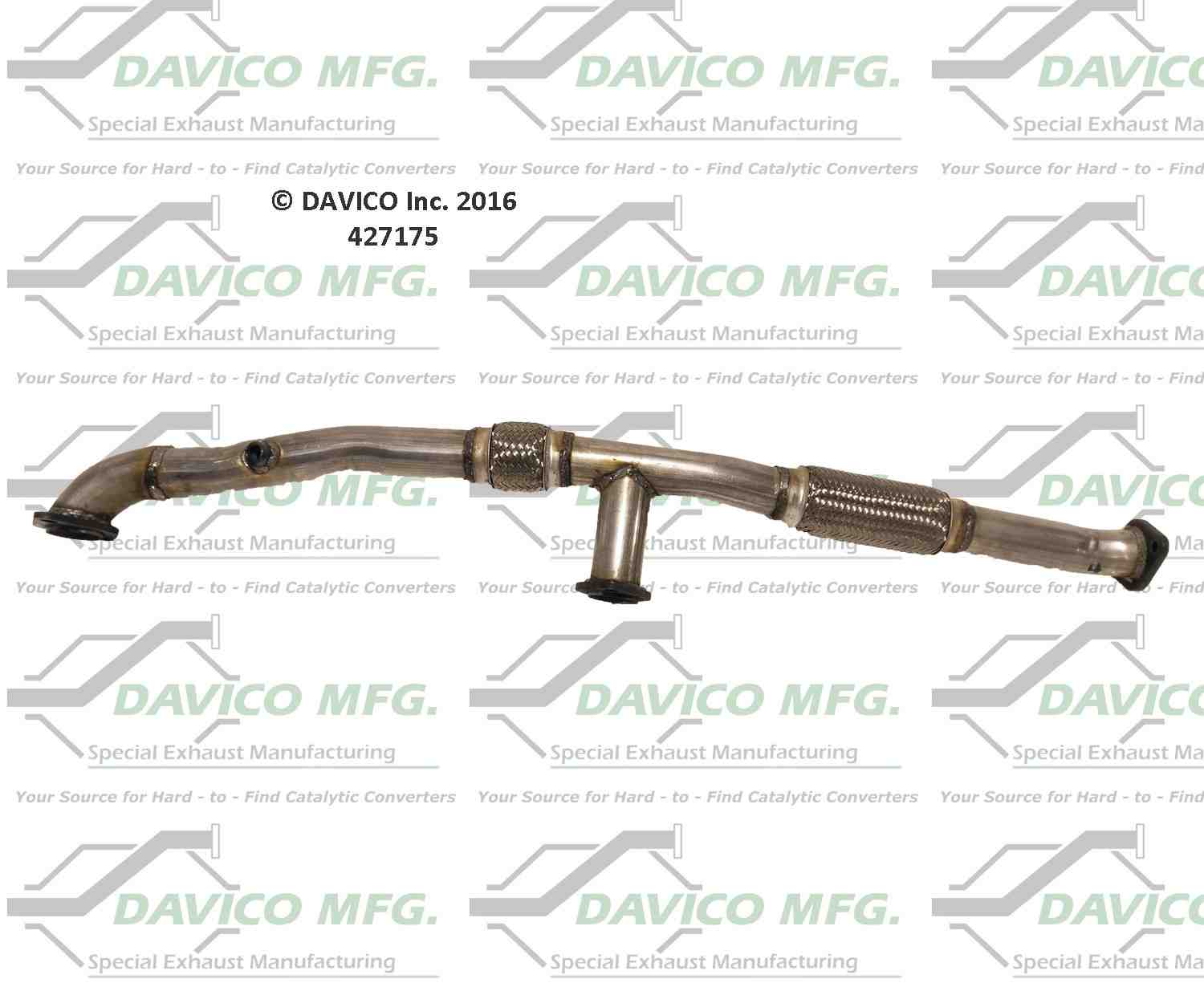 Davico Mfg Prebent exhaust 427175