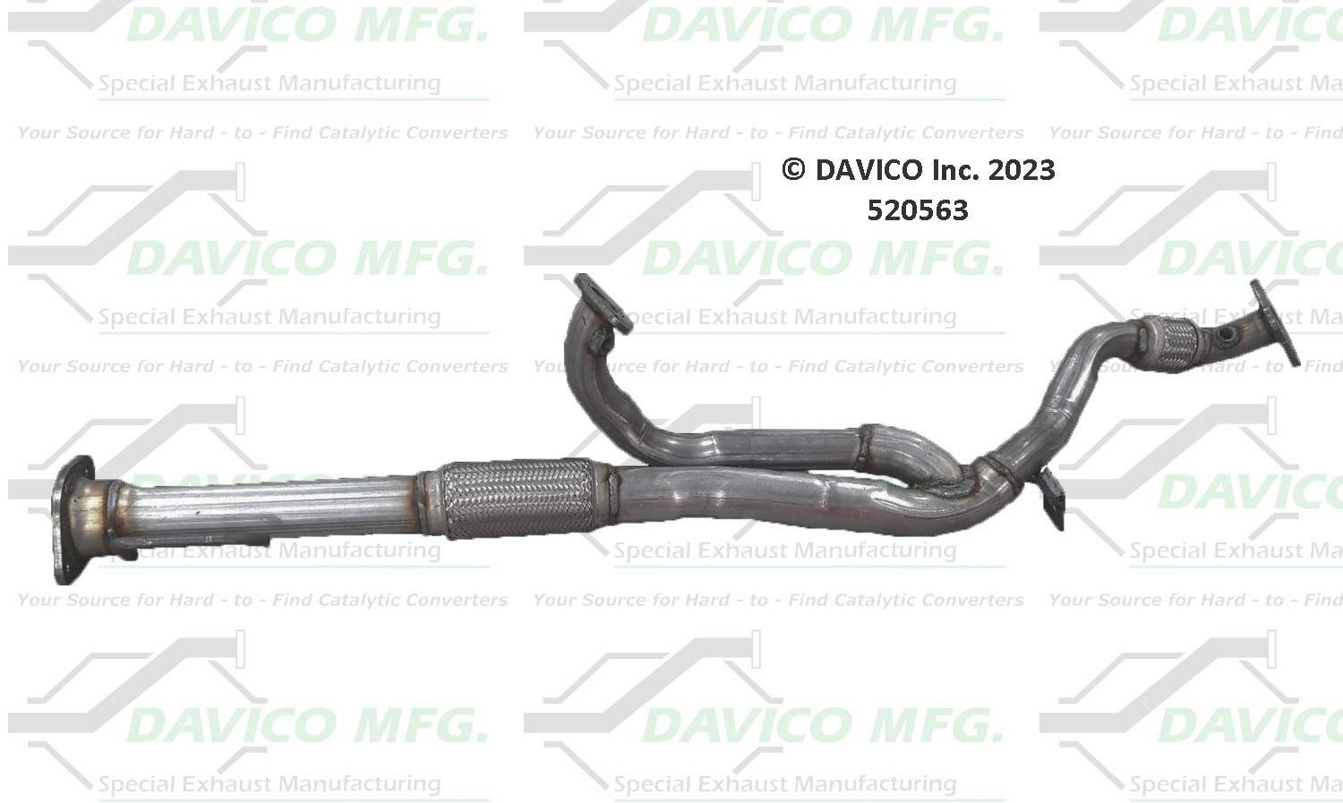 Davico Mfg Exact-Fit Exhaust Pipe 520563