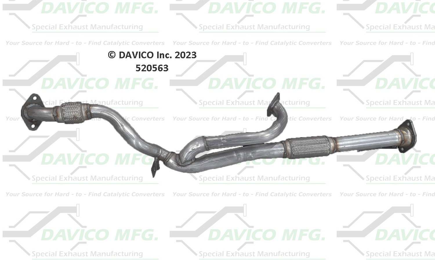 Davico Mfg Exact-Fit Exhaust Pipe 520563