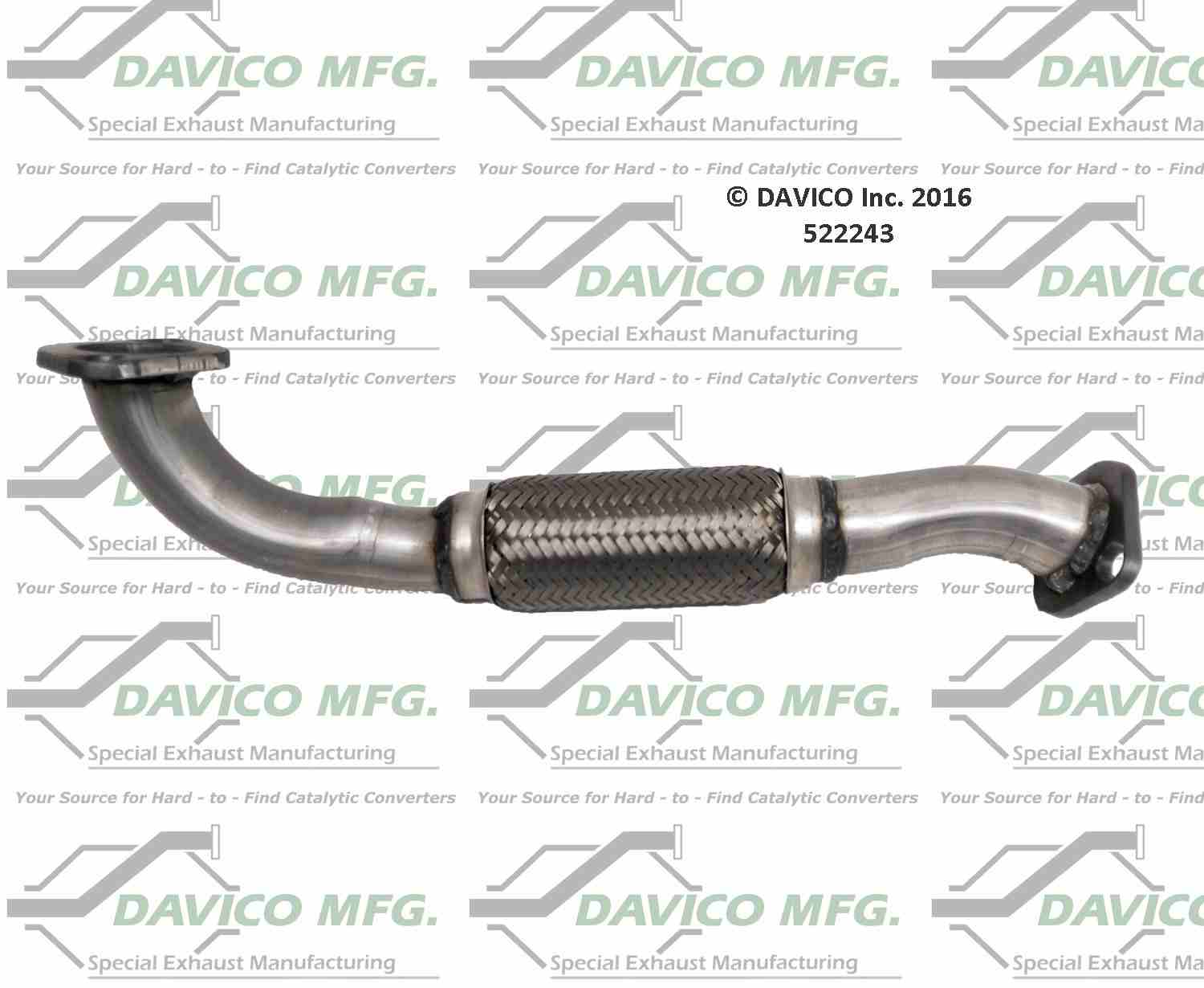 Davico Mfg Exact-Fit Exhaust Pipe 522243