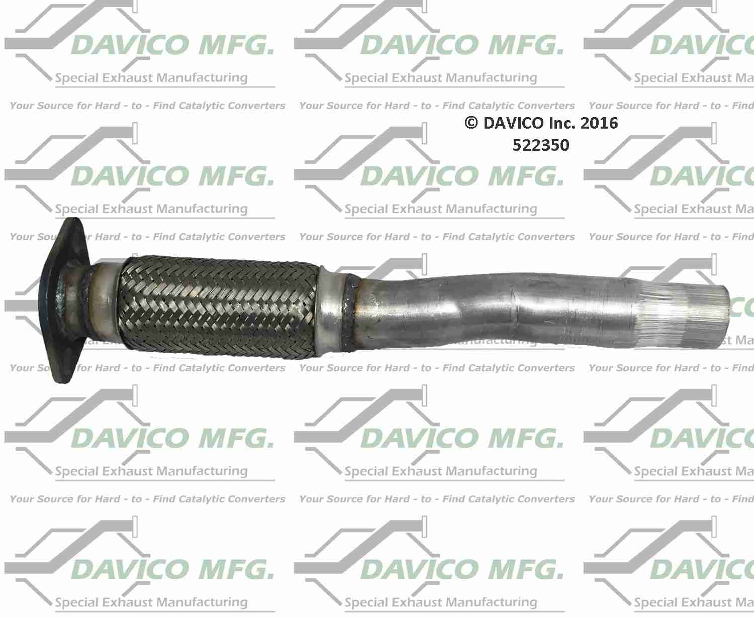 Davico Mfg Exact-Fit Exhaust Pipe 522350