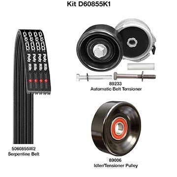 Dayco Serpentine Belt Drive Component Kit D60855K1