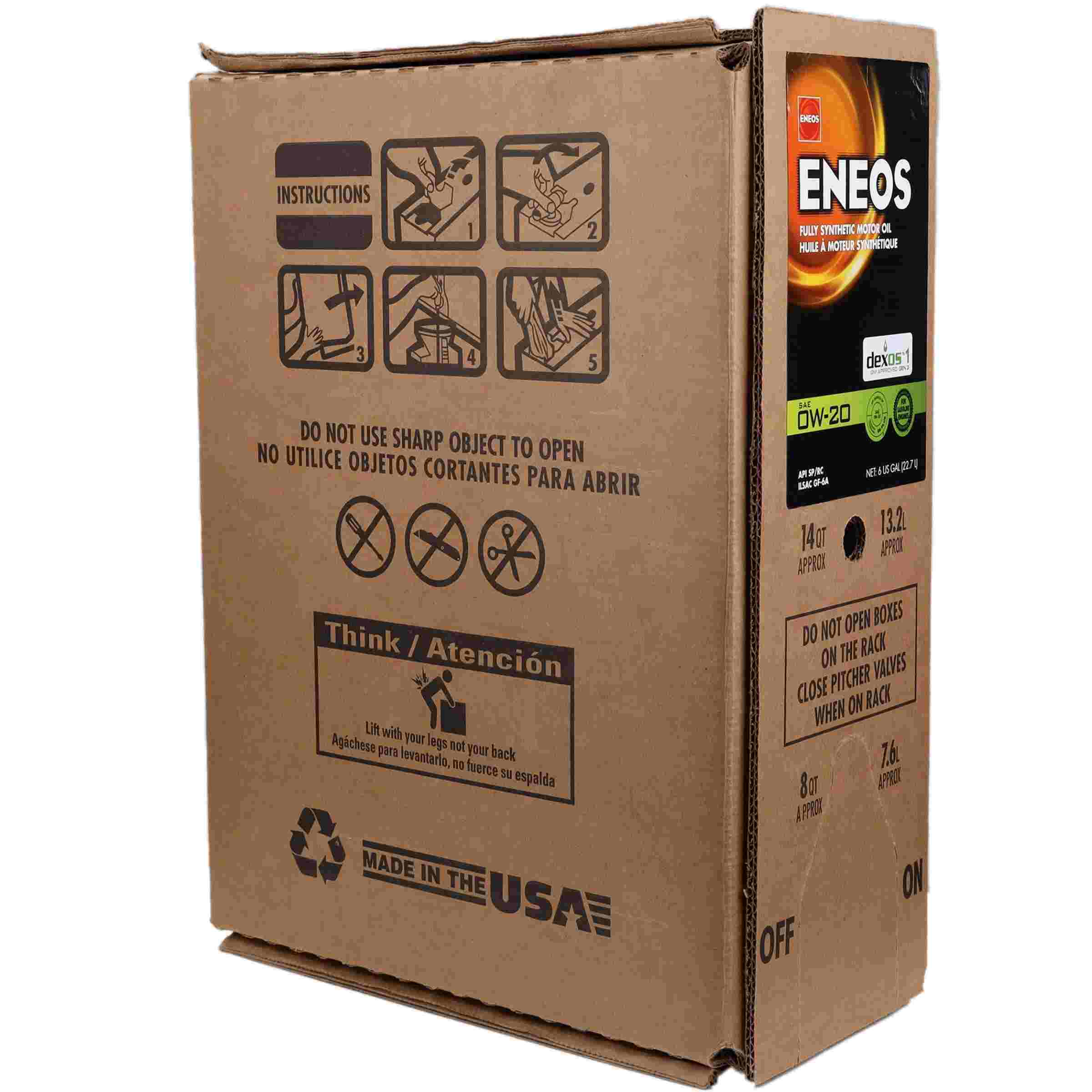Eneos Full Syn Oil Dexos 1 0w20 6 Gal ENO3701-400