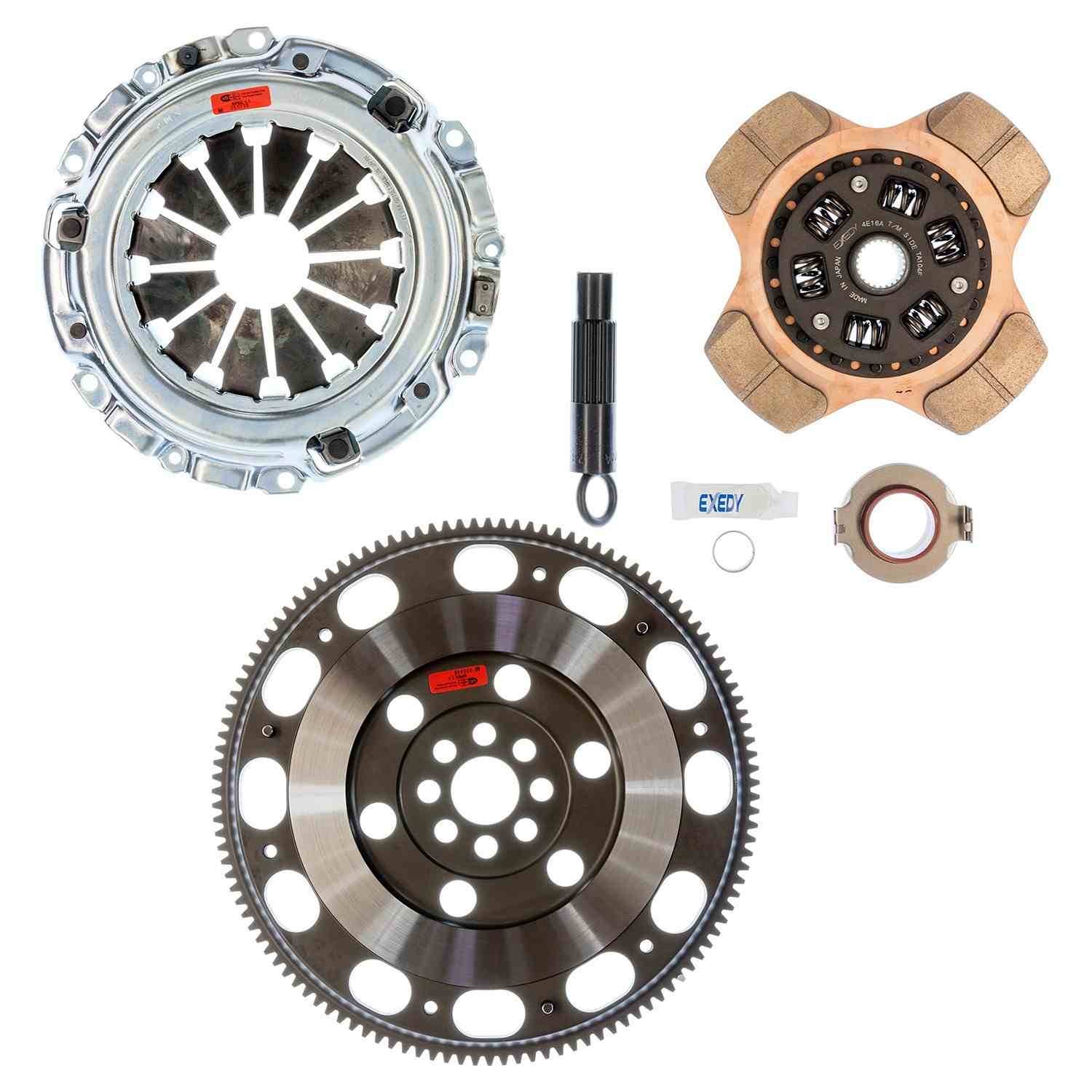 Exedy 2002-2006 Acura RSX Base L4 Stage 2 Cerametallic Clutch 4 Puck Disc Incl. HF02 Lightweight FW 08951P4FW