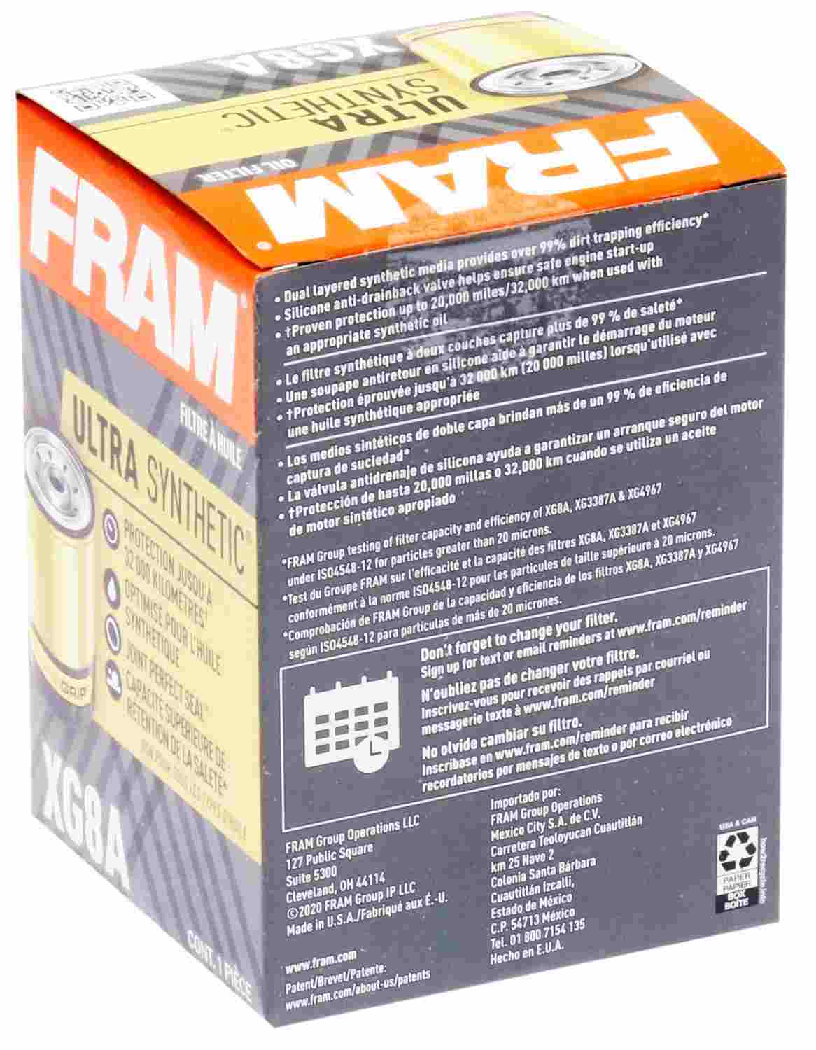 FRAM Engine Oil Filter XG8A
