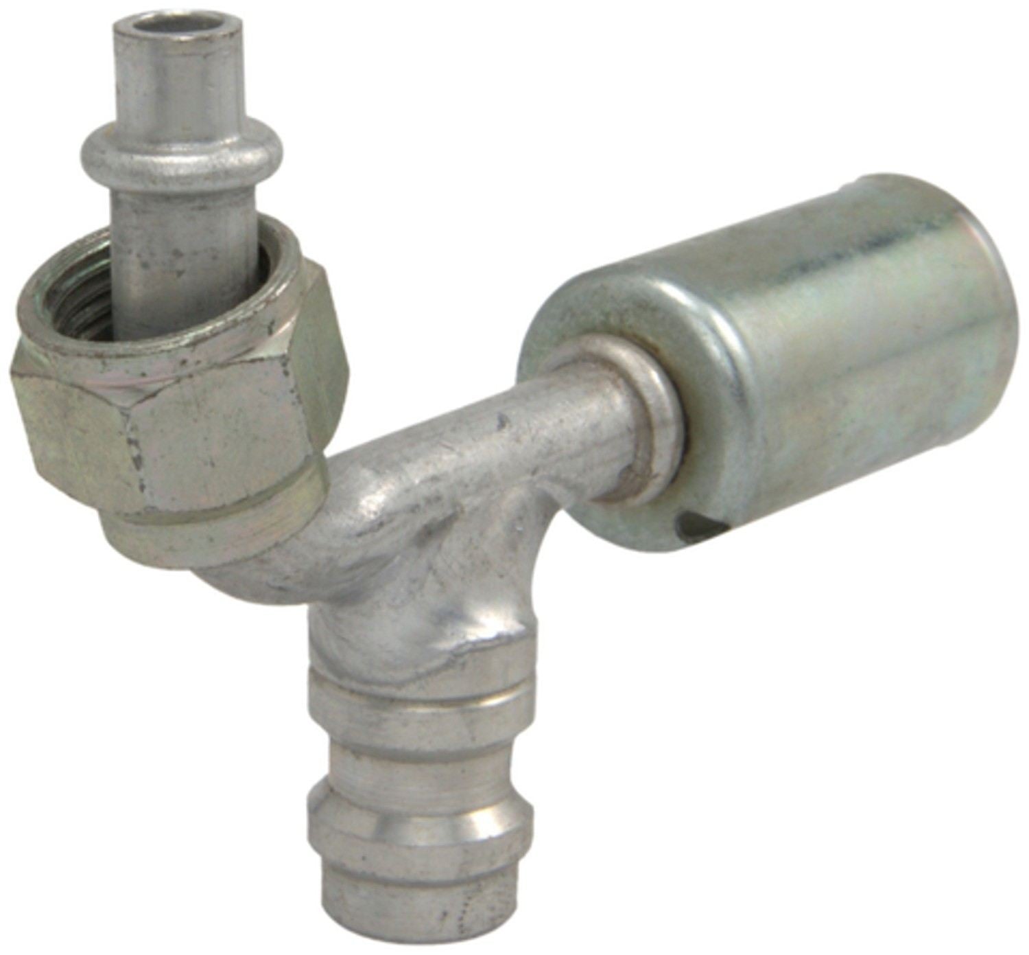 Four Seasons 90° Female Standard O-Ring A/C Fitting w/ R134a Service Port 14936