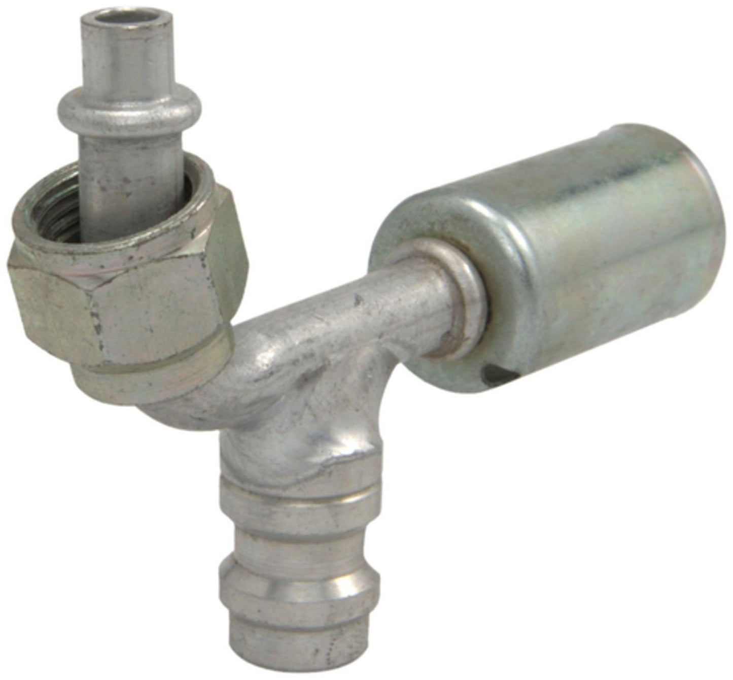 Four Seasons 90° Female Standard O-Ring A/C Fitting w/ R134a Service Port 14936