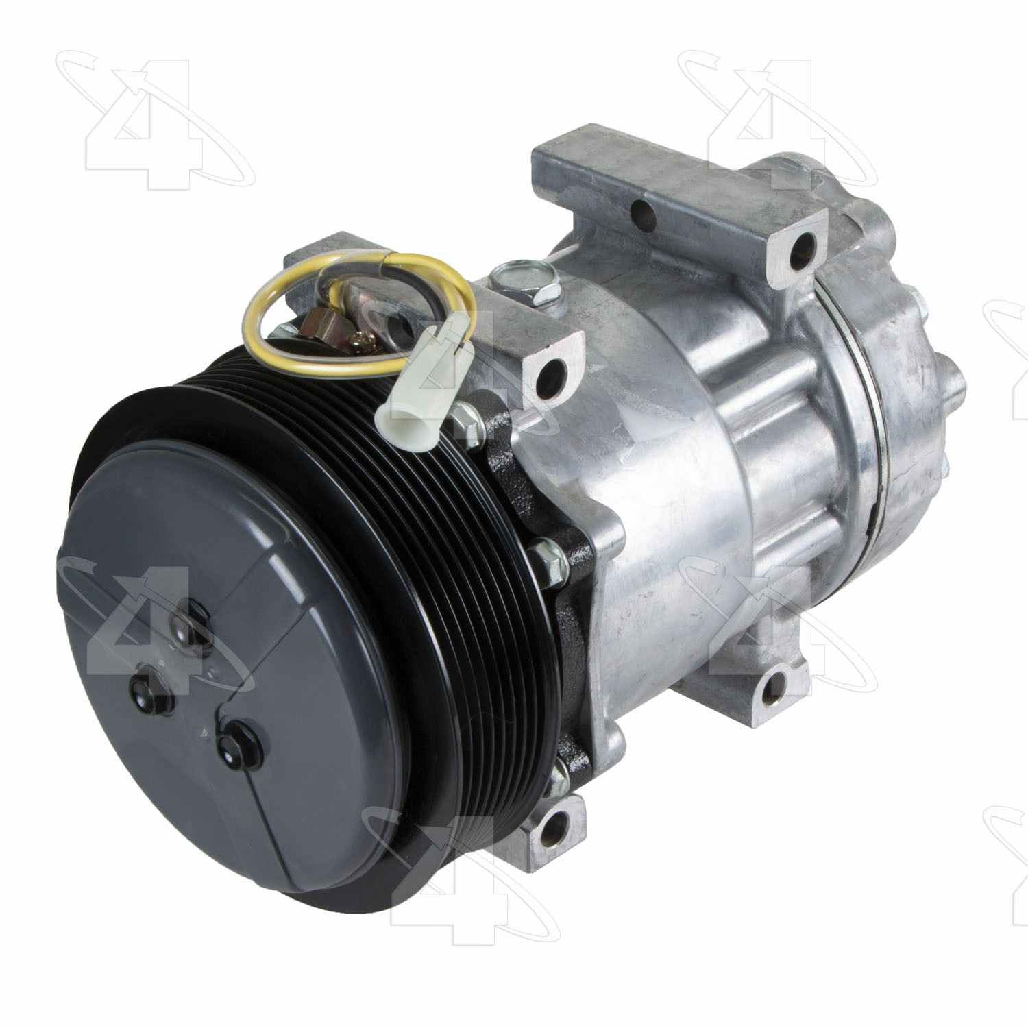 Four Seasons New Sanden/Sankyo SD7H15 Compressor w/ Clutch top view frsport 158594