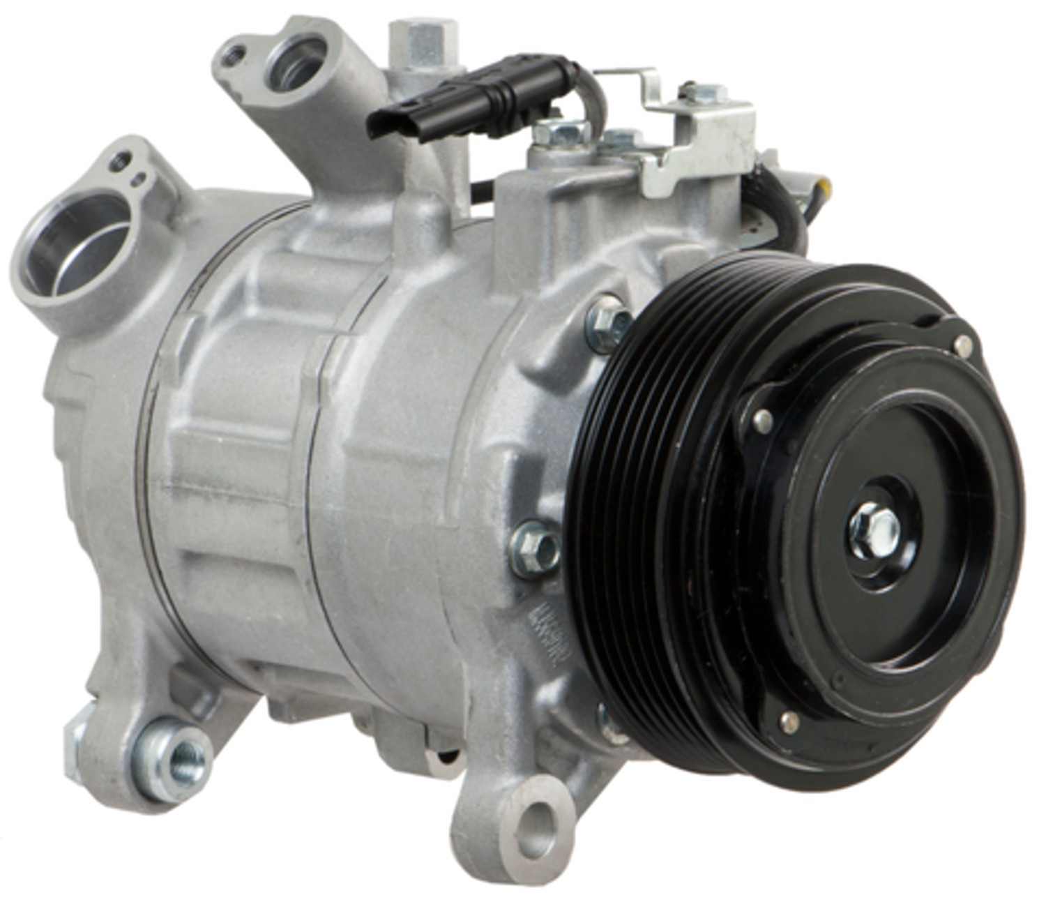 Four Seasons New Nippondenso 6SBU14A Compressor w/ Clutch top view frsport 198382