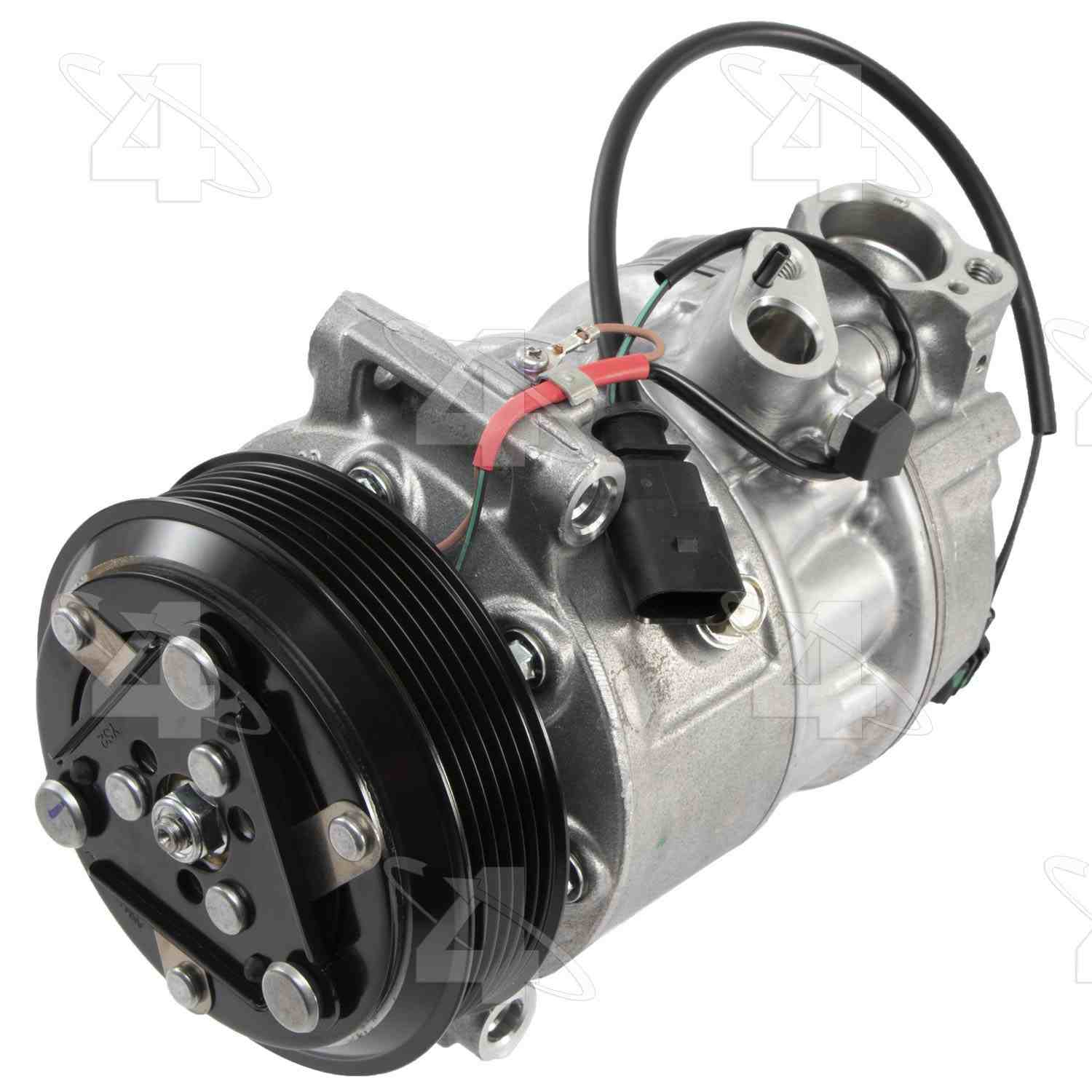 Four Seasons New Sanden/Sankyo PXC16 Compressor w/ Clutch top view frsport 198508