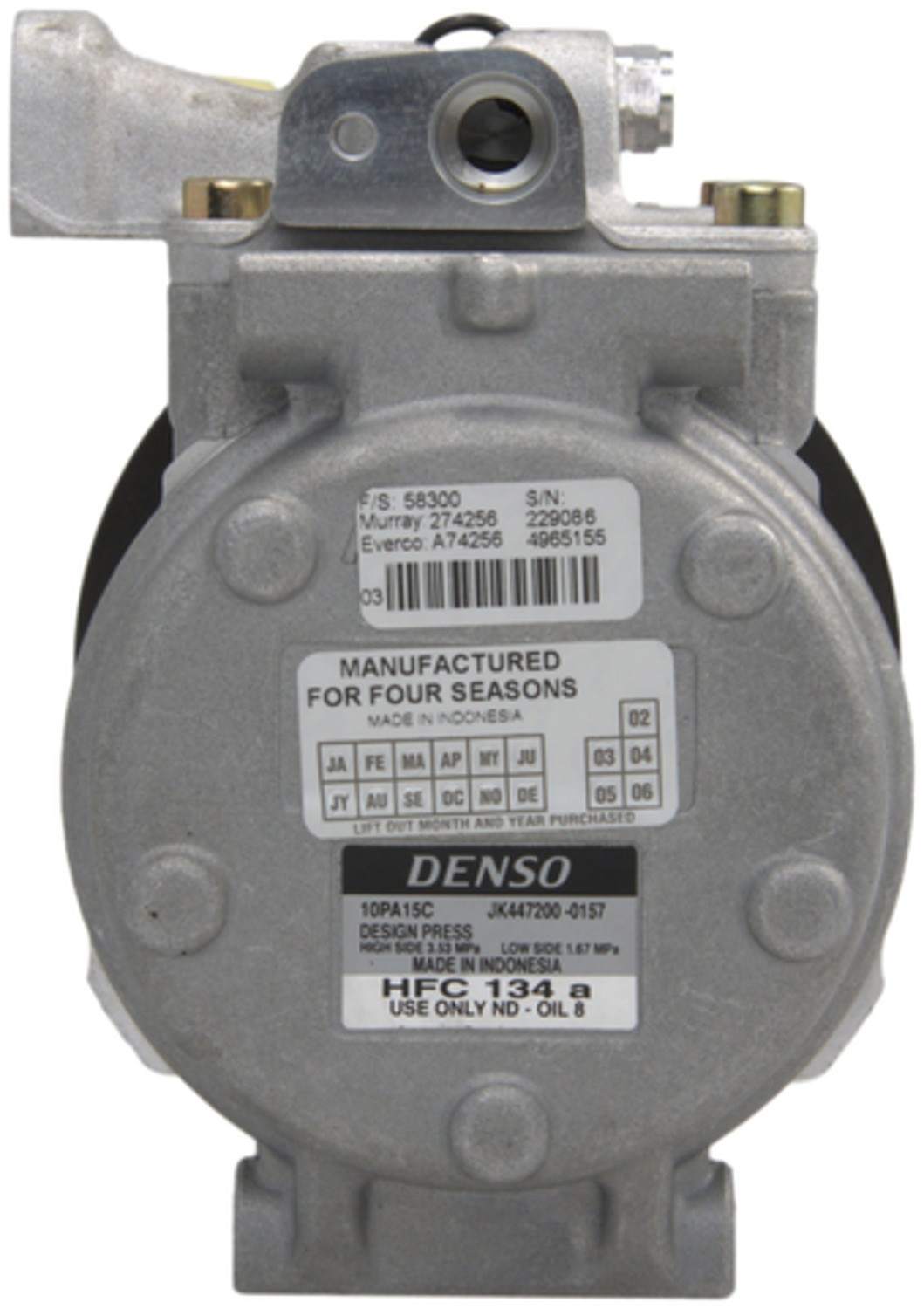 Four Seasons New Nippondenso 10PA15C Compressor w/ Clutch 58300