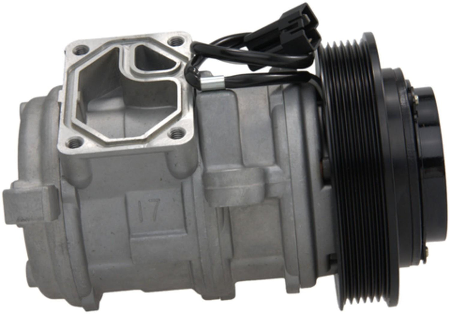 Four Seasons New Nippondenso 10PA17K Compressor w/ Clutch top view frsport 58386