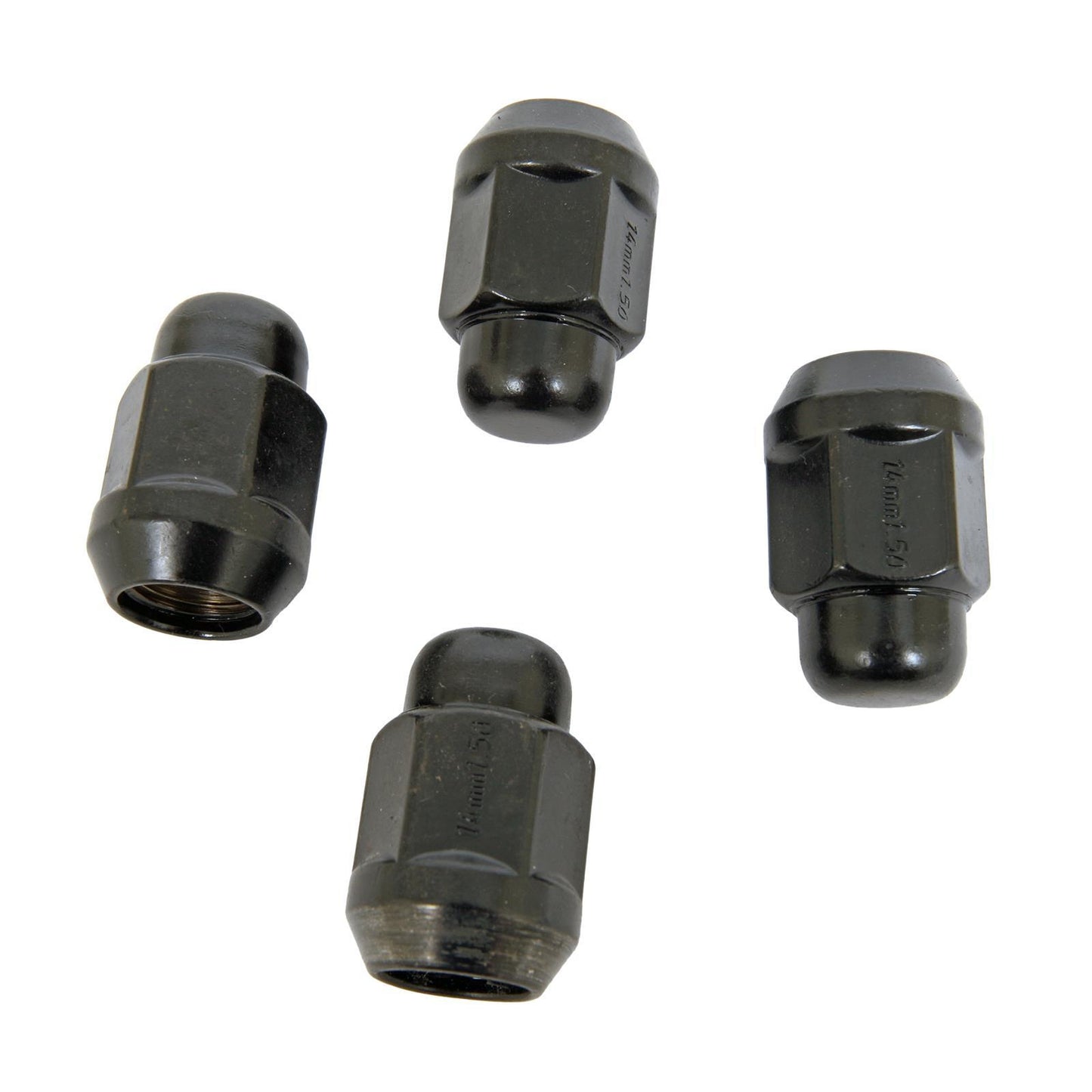 Gorilla 4 Lugnuts Acorn Bulge 14 x 1.5mm Black Wheel and Tire Fastener Kits Wheel Lug Nuts main image