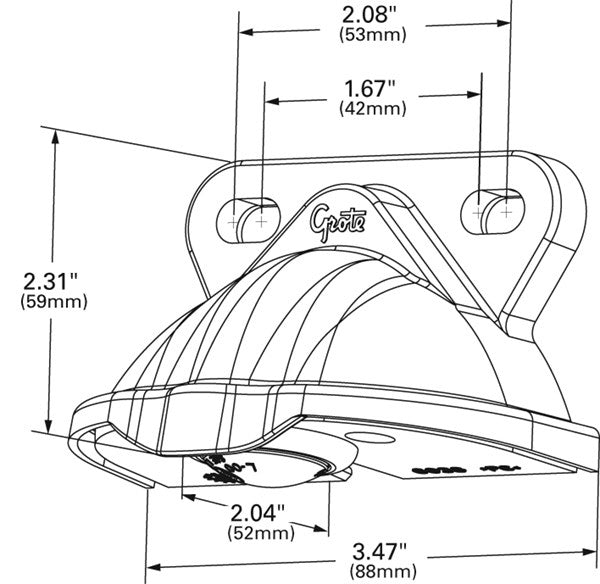 Grote License Plate Light 60381