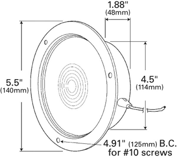 Grote Back Up Light Assembly 62151