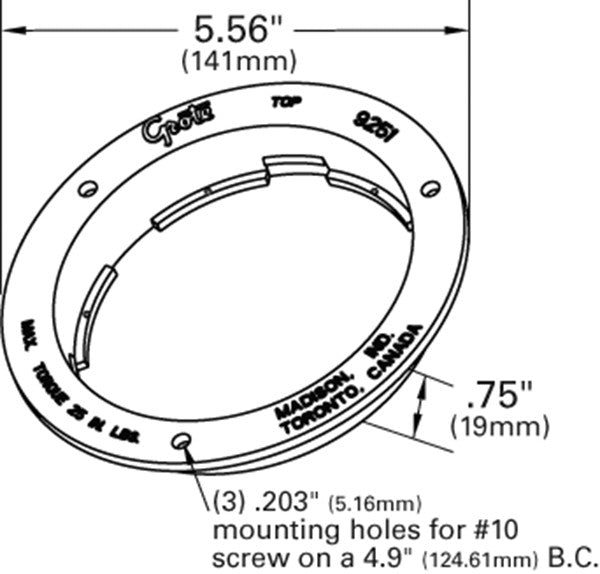 Grote Turn Signal Light Bracket 92513