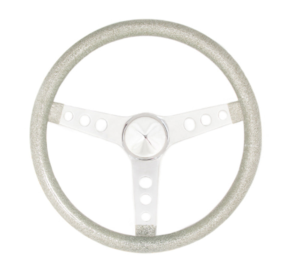Grant Steering Wheel Mtl Flake Silver /Spoke Chrm 13.5 Steering Wheels and Components Steering Wheels and Components main image