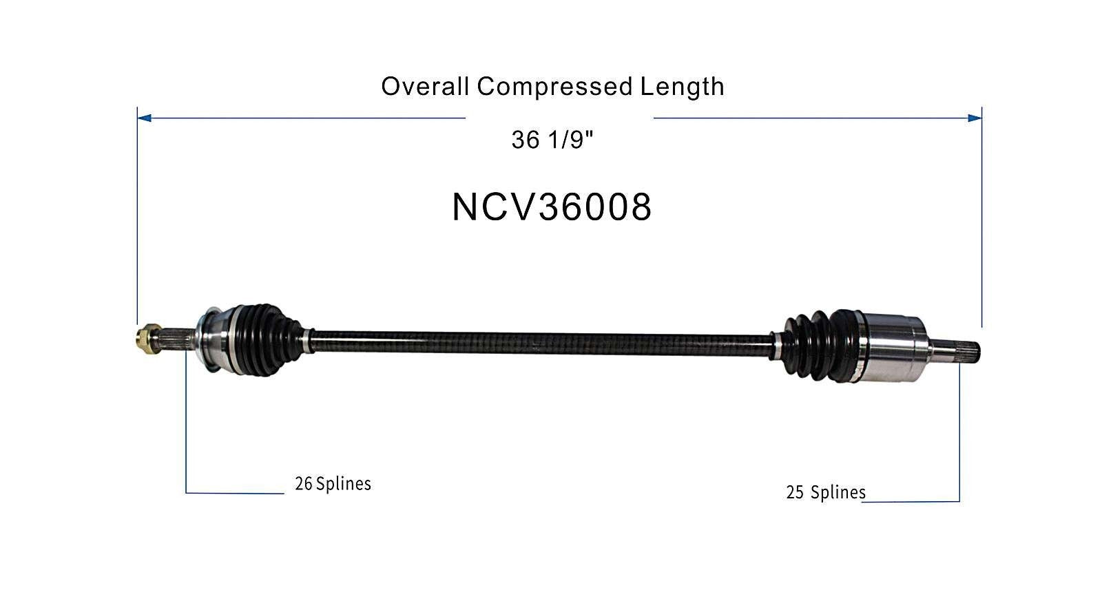 GSP CV Axle Assembly NCV36008