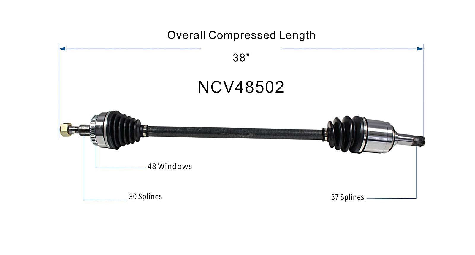 GSP CV Axle Assembly NCV48502