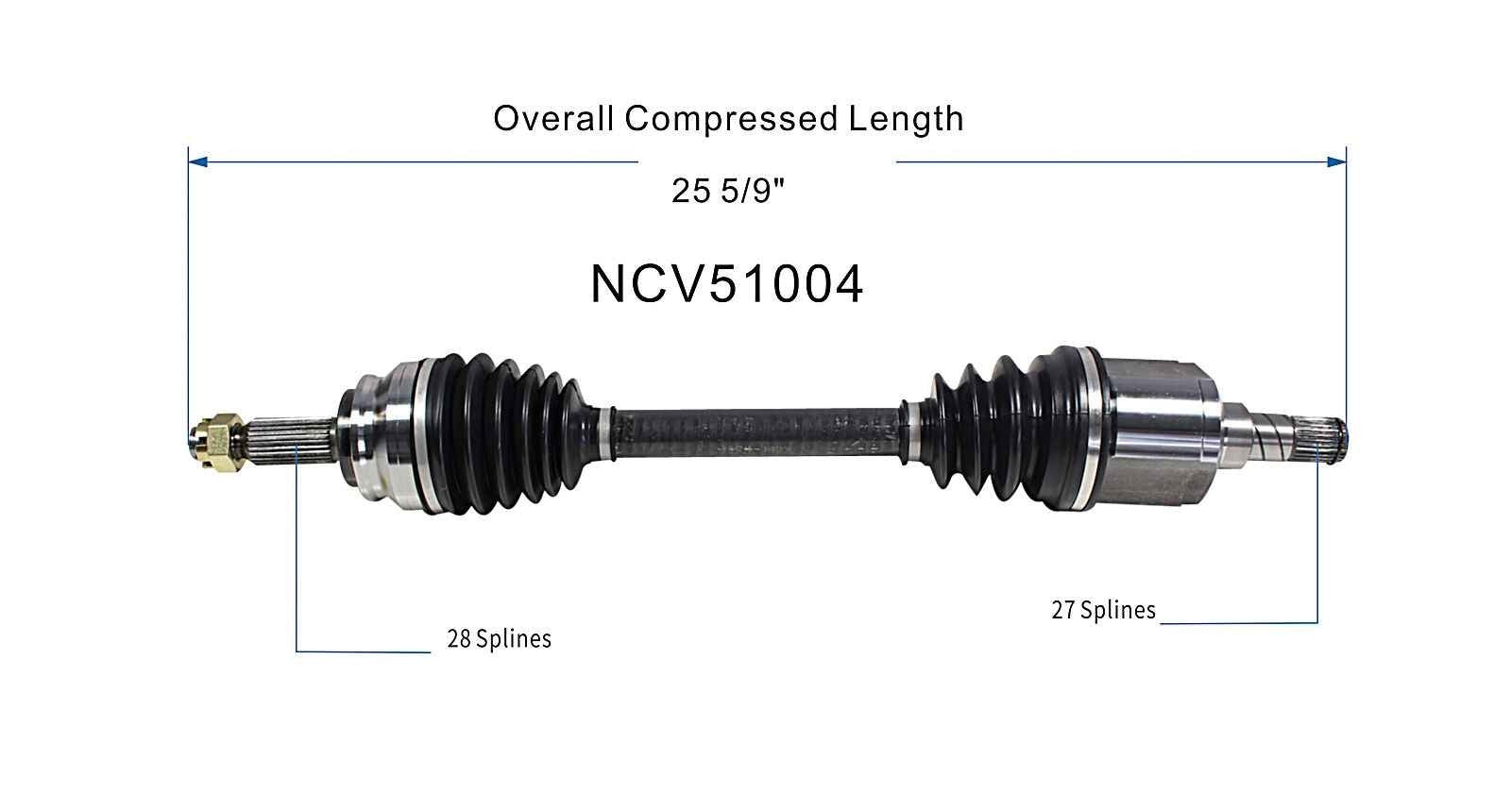 GSP CV Axle Assembly NCV51004