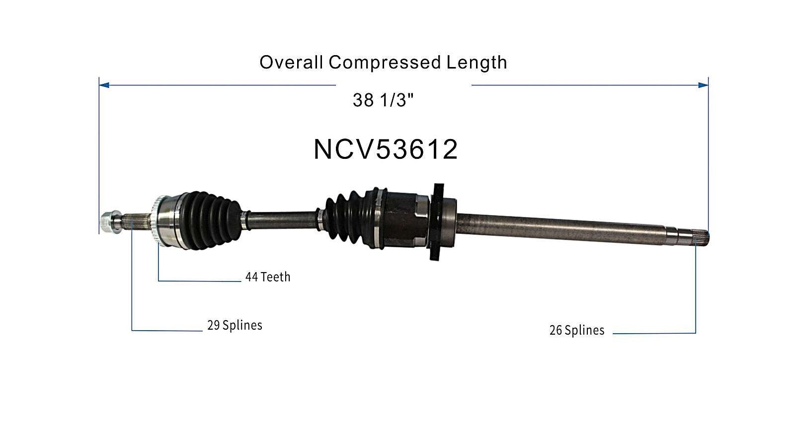 GSP CV Axle Assembly NCV53612