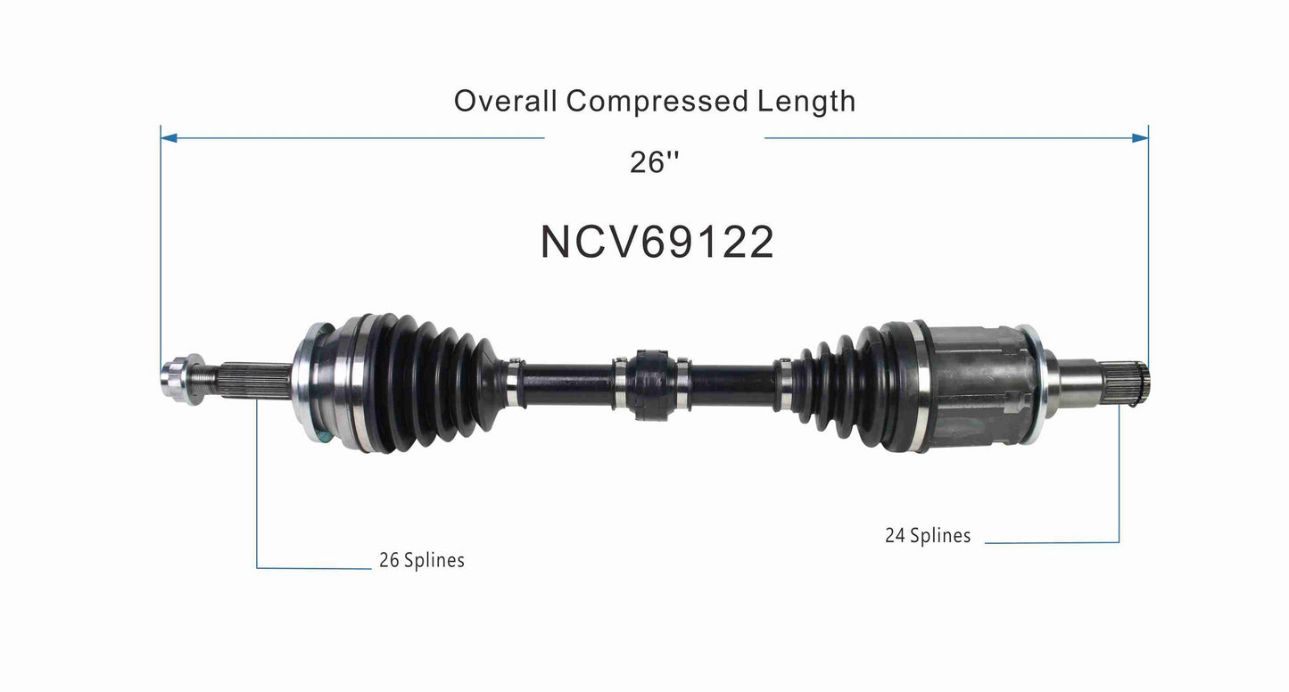 GSP CV Axle Assembly NCV69122 image 6
