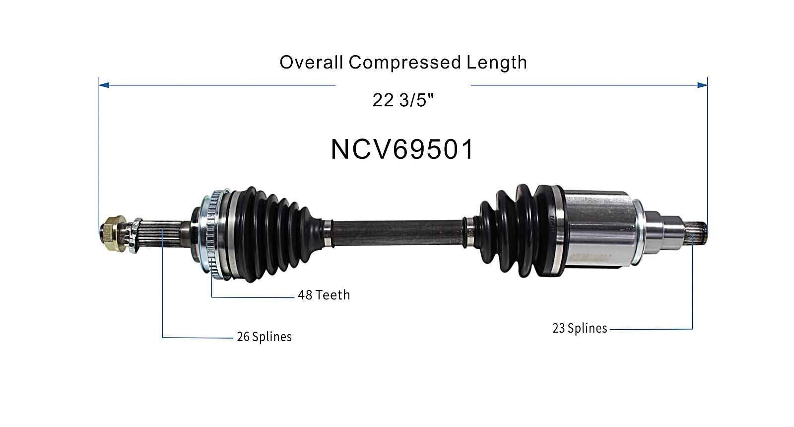 GSP CV Axle Assembly NCV69501